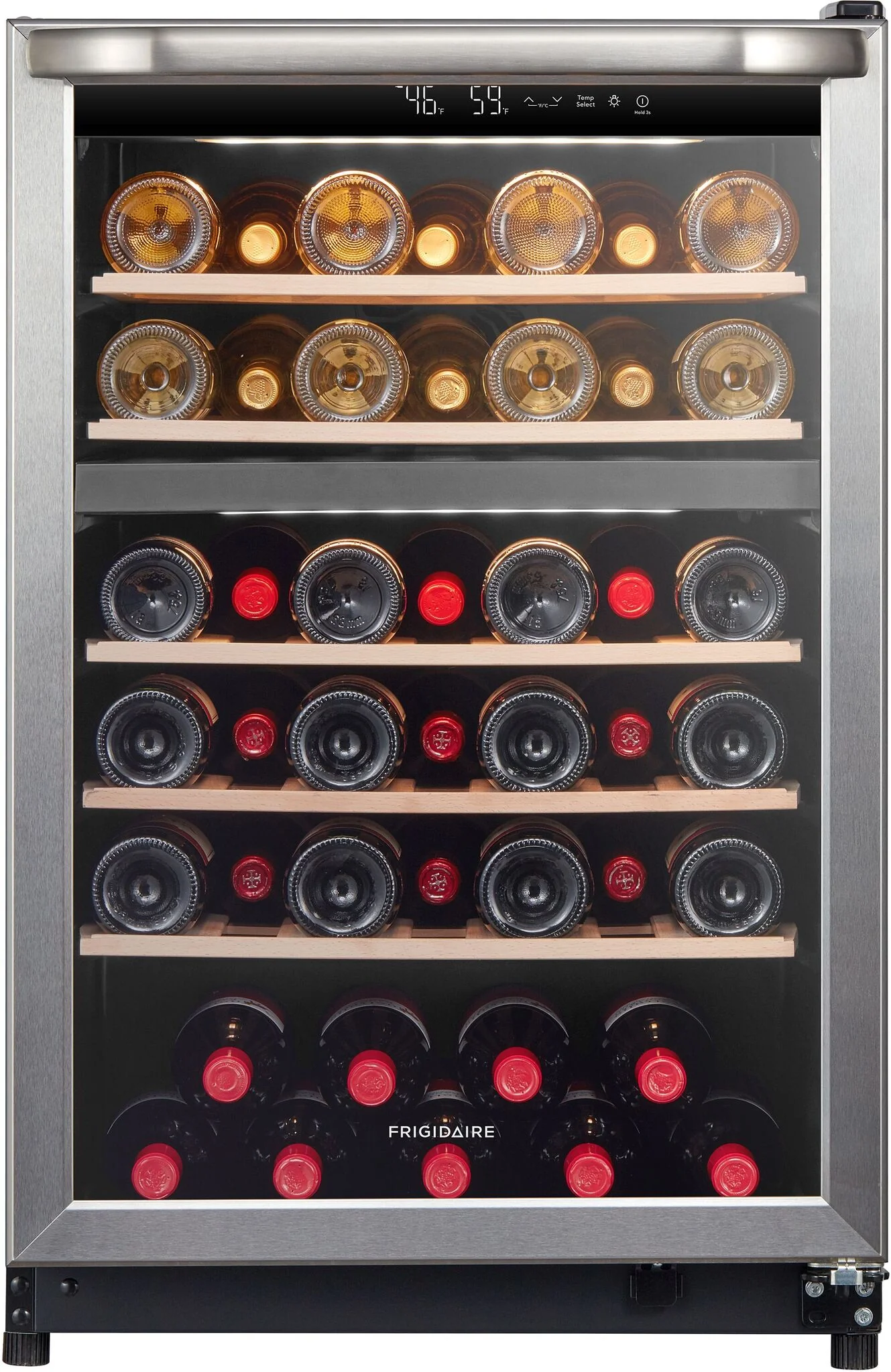 Frigidaire 22" 4.4 Cu. Ft. Stainless Steel Two-Zone Wine Cooler - FRWE4626AS - Image 3
