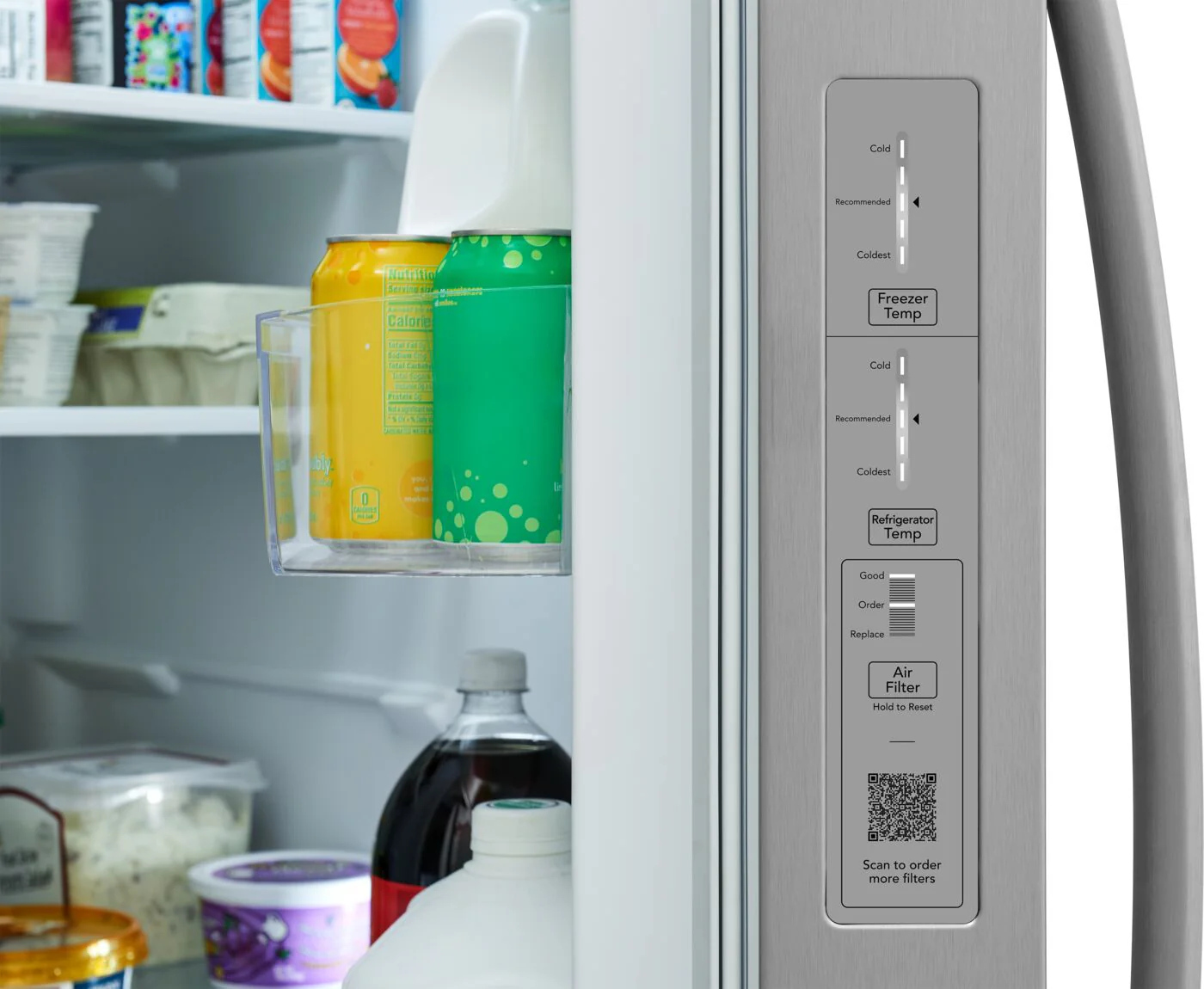Frigidaire 36" 26.4 Cu. Ft. Stainless Steel Standard-Depth Side-by-Side Refrigerator - FRSN2610AF - Image 8