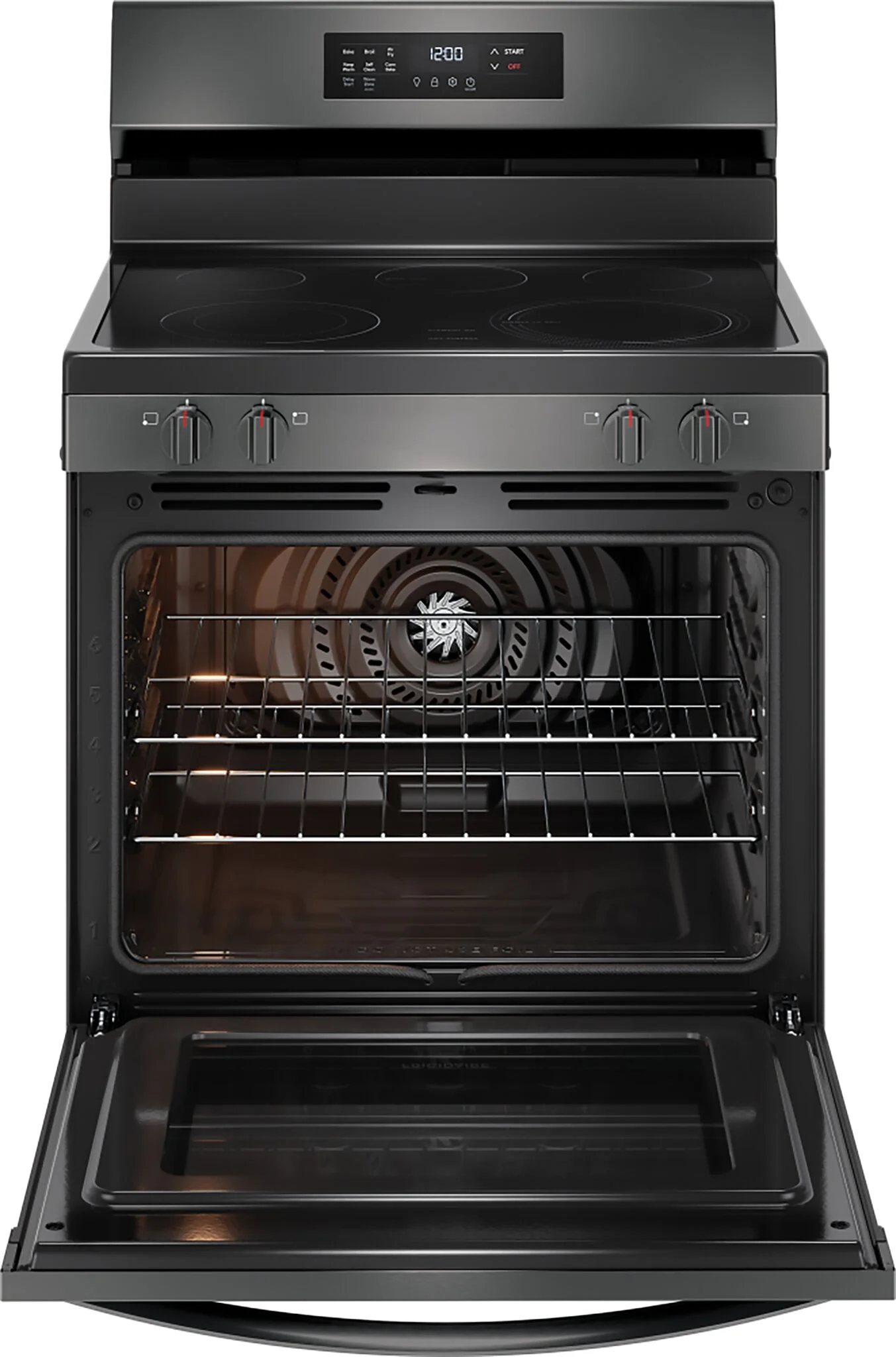 Frigidaire Black Stainless Steel Electric Freestanding Range with Air Fry (5.3 Cu. Ft.) - FCRE308CAD - Image 2