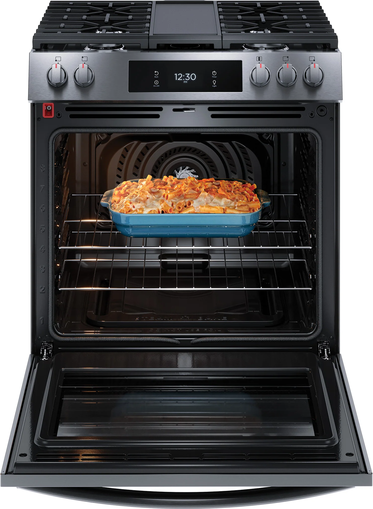 Frigidaire Gallery Black Stainless 30" Front Control Gas Range with Total Convection (6.1 Cu. Ft) - GCFG3060BD - Image 6