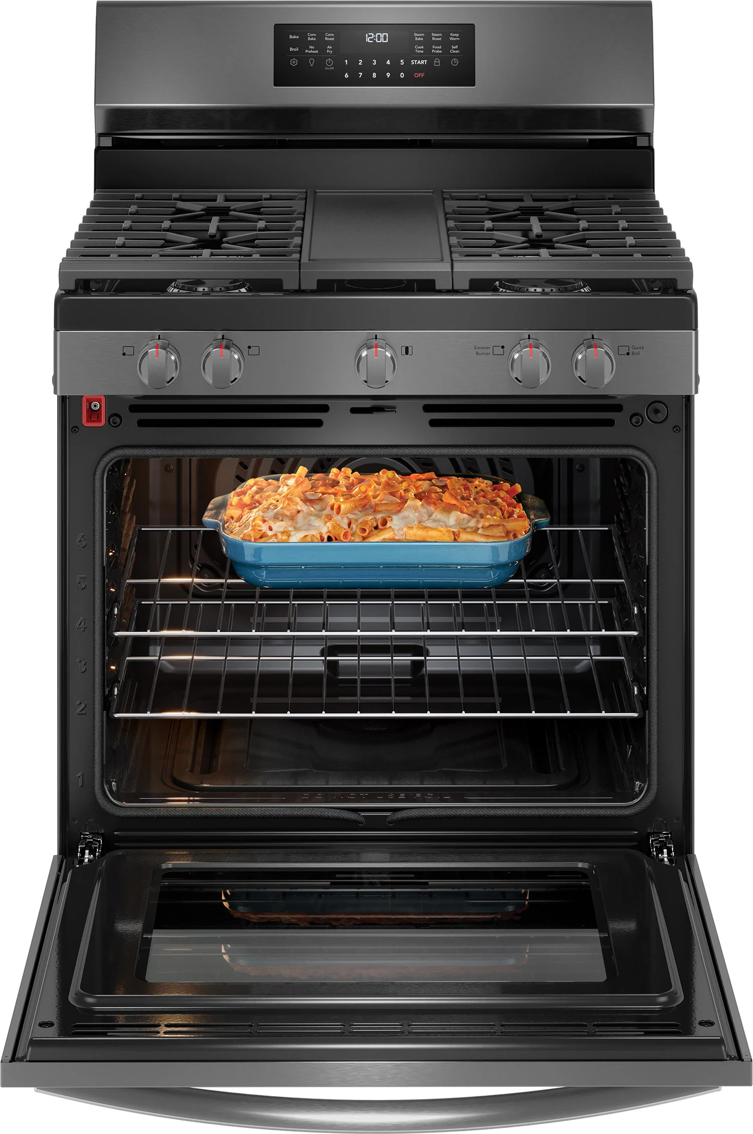 Frigidaire Gallery Smudge-Proof® Black Stainless Steel 30" Rear Control Gas Range (5.1 Cu. Ft) - GCRG3060BD - Image 5