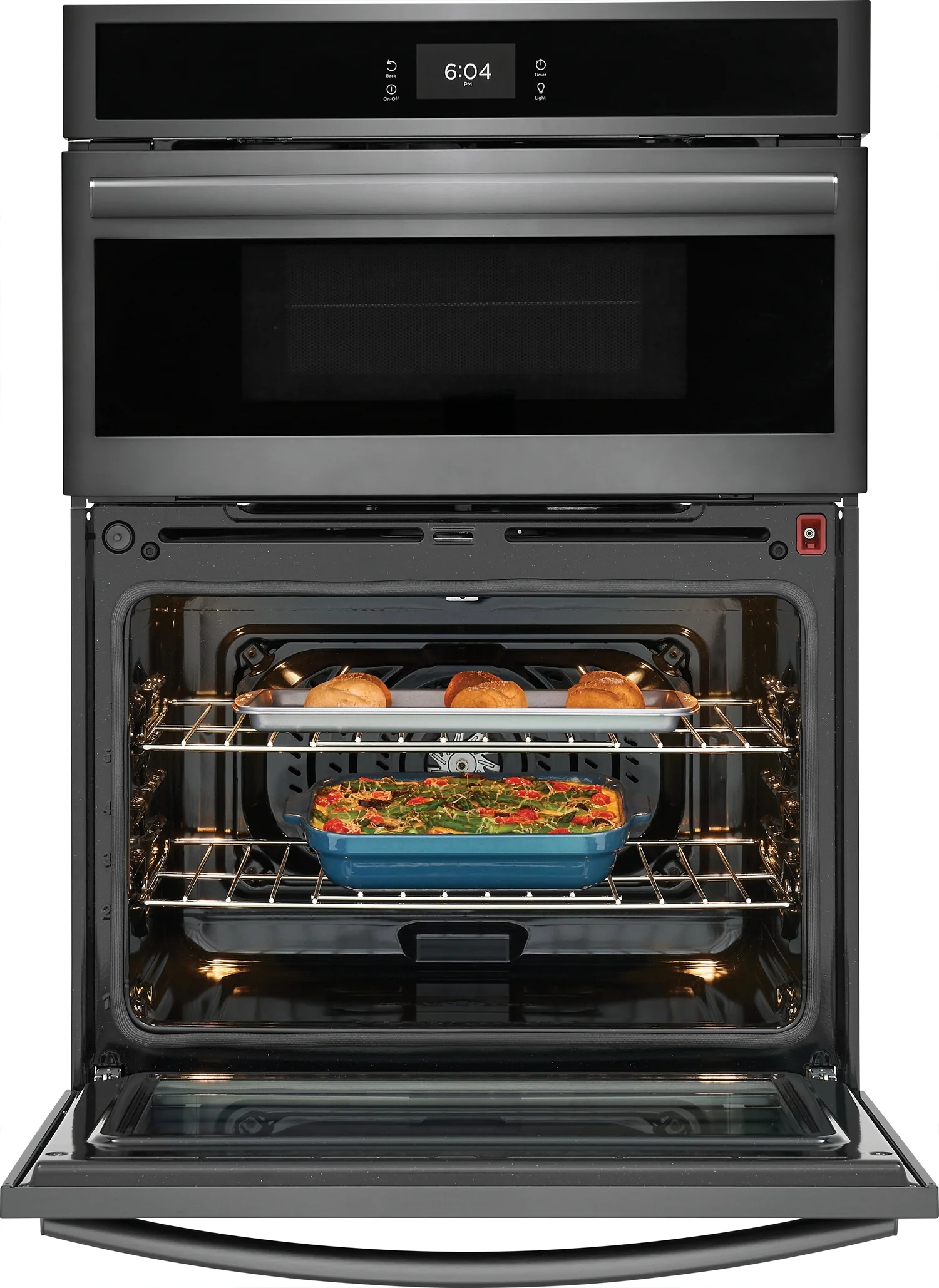 Frigidaire Gallery Smudge-Proof Black Stainless Steel 30" Wall Oven and Microwave Combination (1.7 Cu. Ft. / 5.3 Cu. Ft.) - GCWM3067AD - Image 7