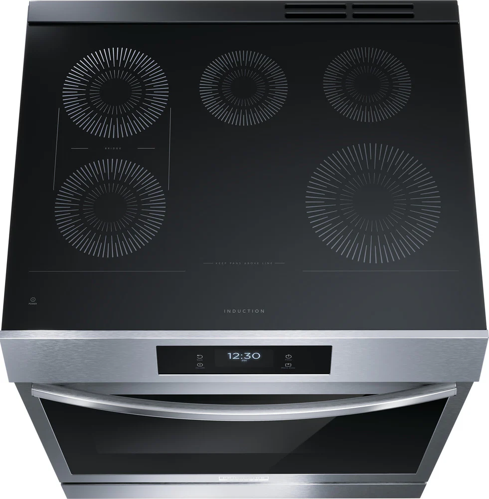 Frigidaire Gallery Smudge-Proof Stainless Steel 30" Front Control Induction Range with Total Convection (6.2 Cu. Ft) - GCFI306CBF - Image 5