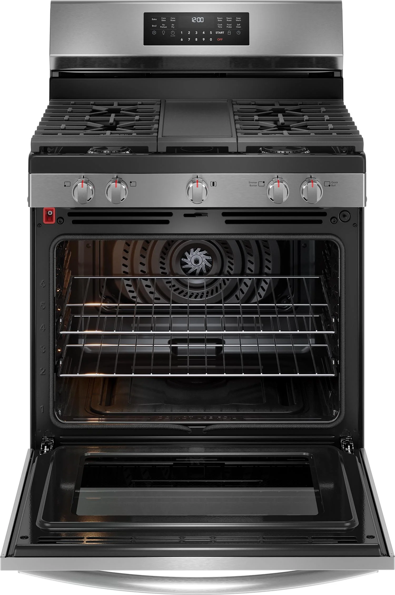 Frigidaire Gallery Smudge-Proof® Stainless Steel 30" Gas Range with Total Convection (5.1 Cu. Ft) - GCRG3060BF - Image 4