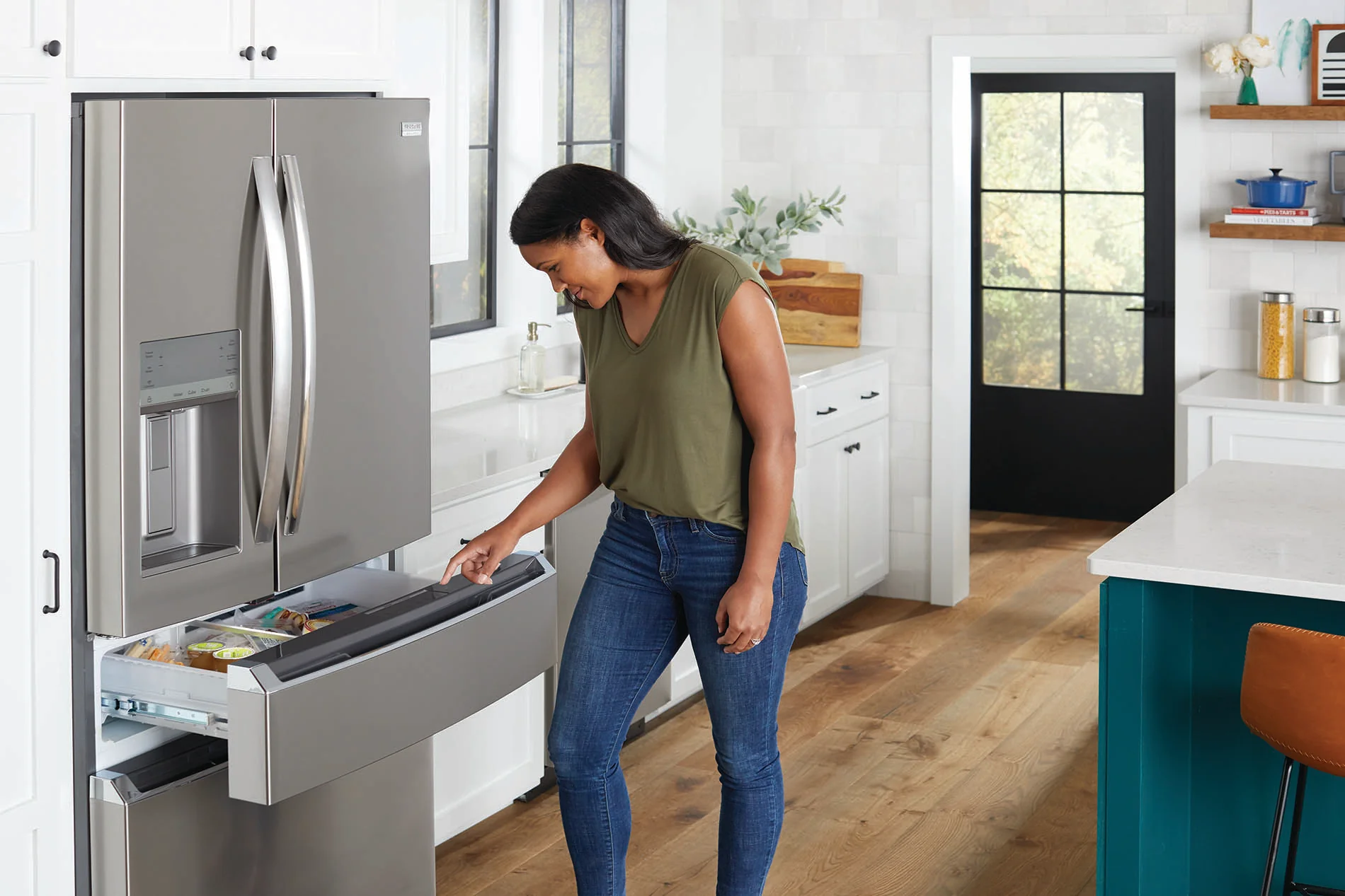 Frigidaire Gallery 36" 21.5 Cu. Ft. Smudge-Proof® Stainless Steel Counter-Depth 4-Door French Door Refrigerator - GRMC2273CF - Image 12