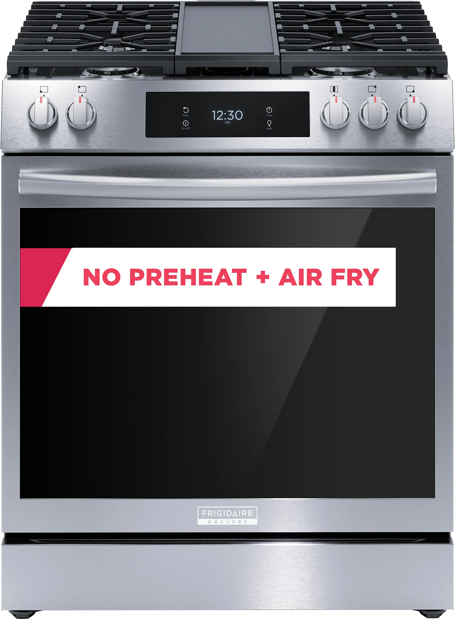 Frigidaire Gallery Stainless Steel 30" Front Control Gas Range with Total Convection (6.1 Cu. Ft) - GCFG3060BF - Image 2