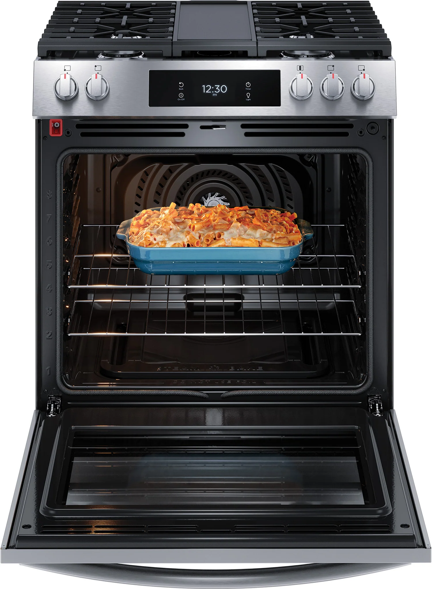 Frigidaire Gallery Stainless Steel 30" Front Control Gas Range with Total Convection (6.1 Cu. Ft) - GCFG3060BF - Image 6