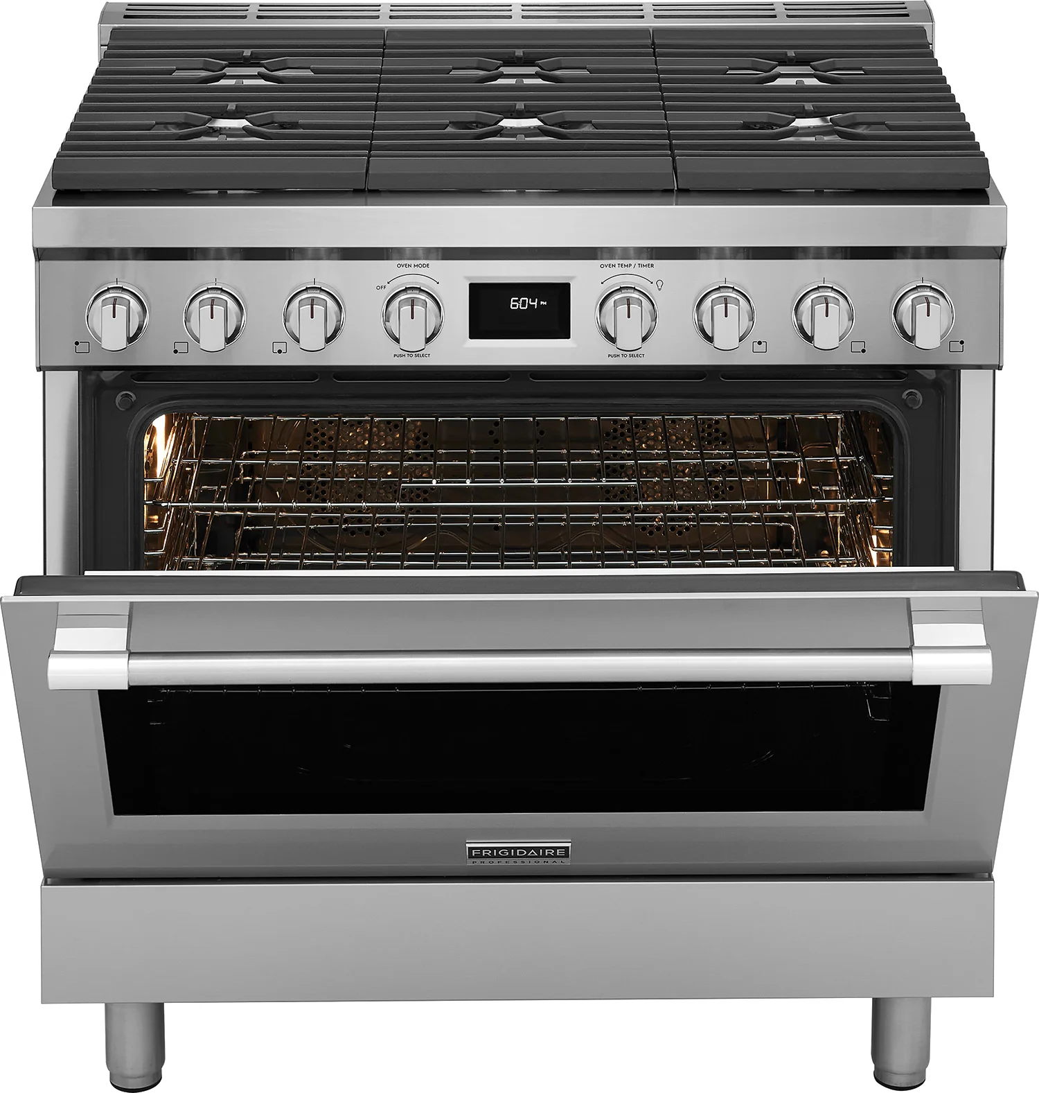 Frigidaire Professional Smudge-Proof Stainless Steel 36" Dual-Fuel Freestanding Range (4.4 Cu. Ft) - PCFD3670AF - Image 4