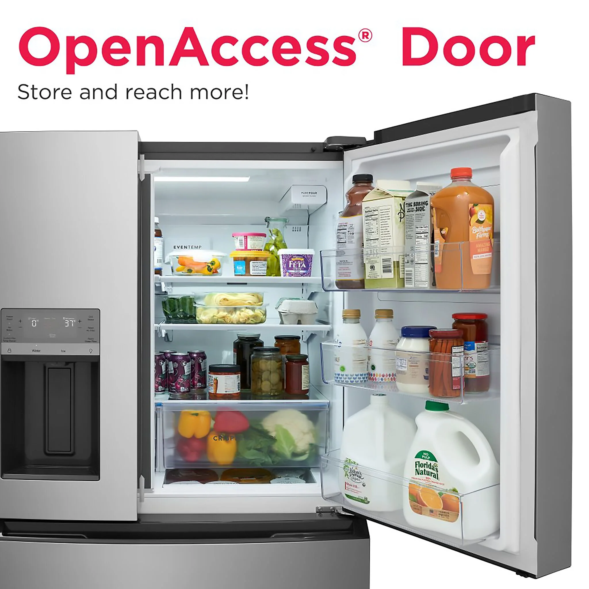 Frigidaire 36" 26 Cu. Ft. Smudge Proof Stainless Steel 4-Door French Door Refrigerator - FRMS2733AV - Image 6