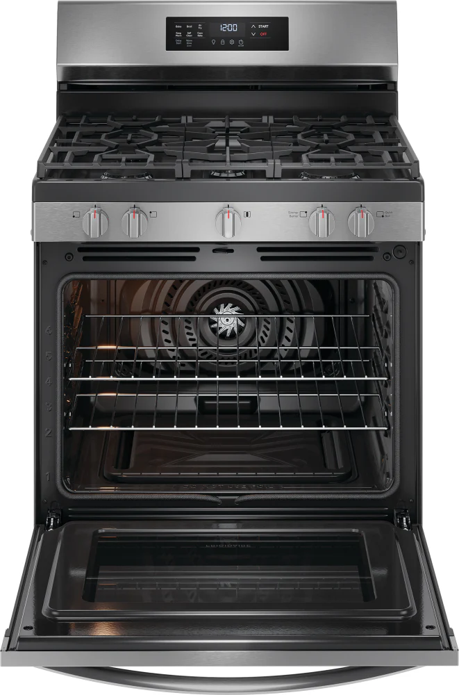 Frigidaire Stainless Steel 30" Freestanding Gas Range with Air Fry (5.1 Cu. Ft.) - FCRG3083AS - Image 3