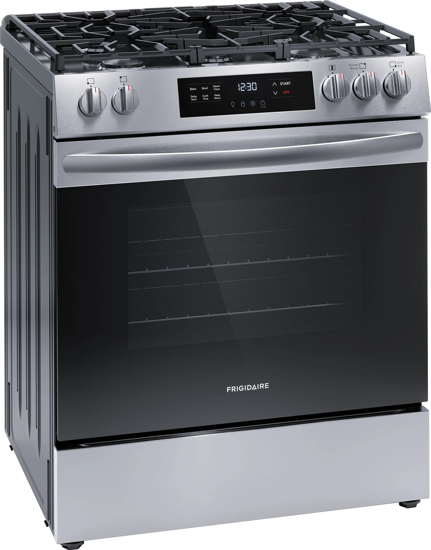 Frigidaire Stainless Steel 30'' Front Control Gas Range (5.1 Cu. Ft) - FCFG3062AS - Image 2