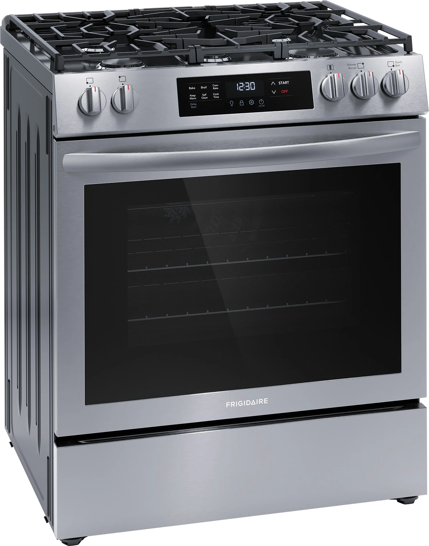 Frigidaire Stainless Steel 30'' Front Control Gas Range (5.1 Cu. Ft) - FCFG3083AS - Image 3