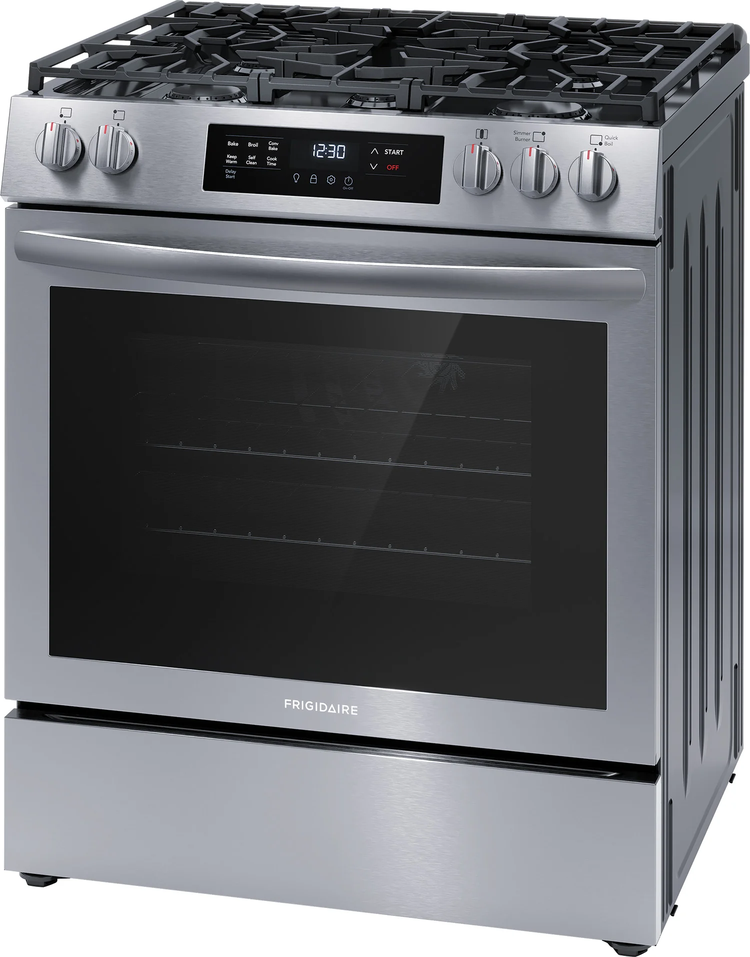 Frigidaire Stainless Steel 30'' Front Control Gas Range (5.1 Cu. Ft) - FCFG3083AS - Image 4