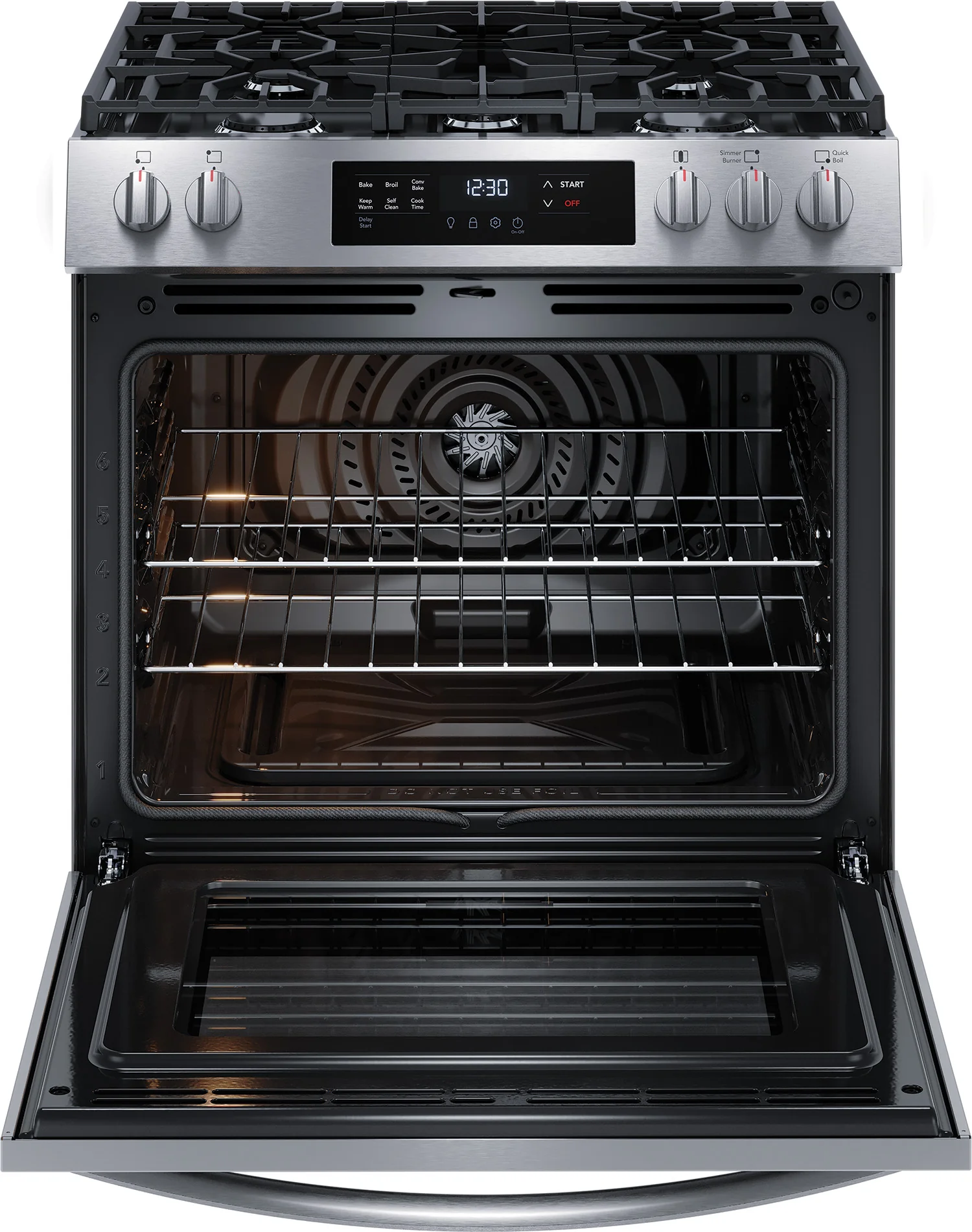 Frigidaire Stainless Steel 30'' Front Control Gas Range (5.1 Cu. Ft) - FCFG3083AS - Image 5