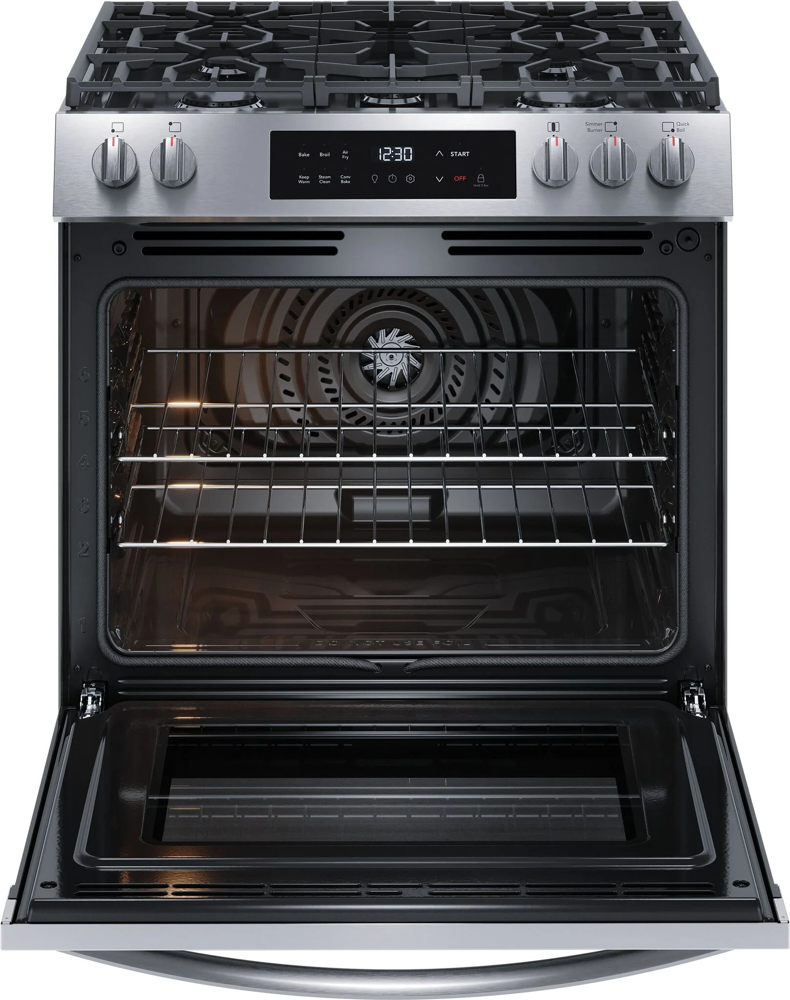 Frigidaire Stainless Steel 30" Front Control Gas Range with Air Fry - FCFG3082BS - Image 4