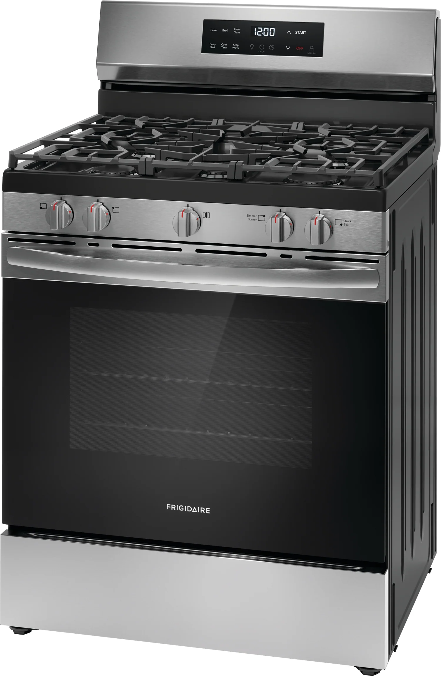 Frigidaire Stainless Steel 30" Gas Range with Quick Boil and Even Baking Technology (5.1 Cu. Ft) - FCRG3062AS - Image 2