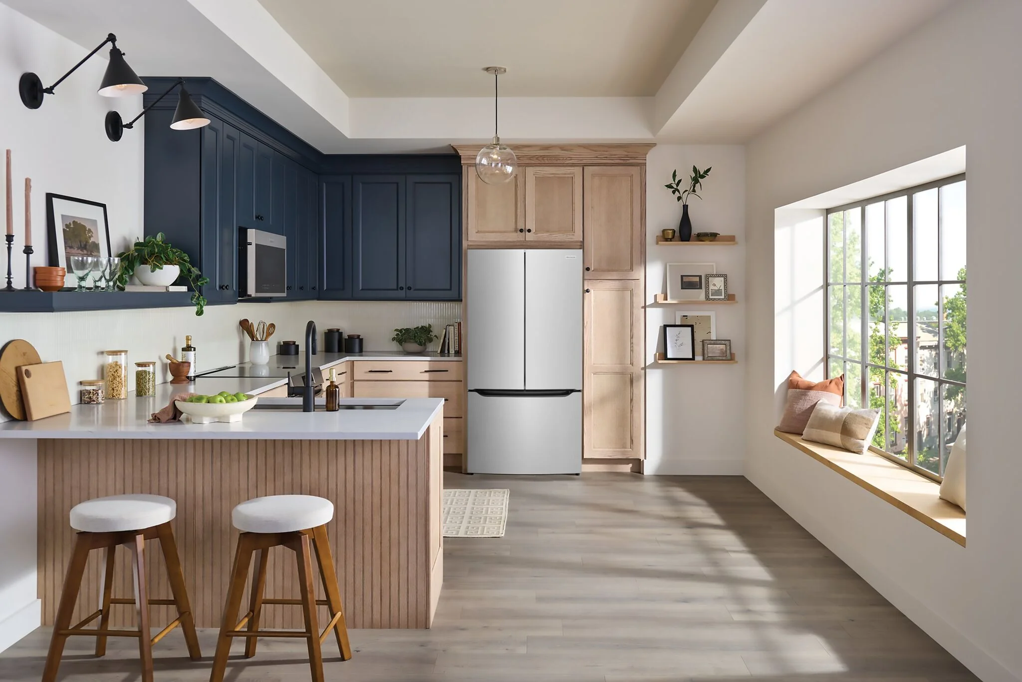 Frigidaire 33" 20 Cu. Ft. Stainless Steel Counter-Depth French Door Refrigerator - FRFG2033AV - Image 2