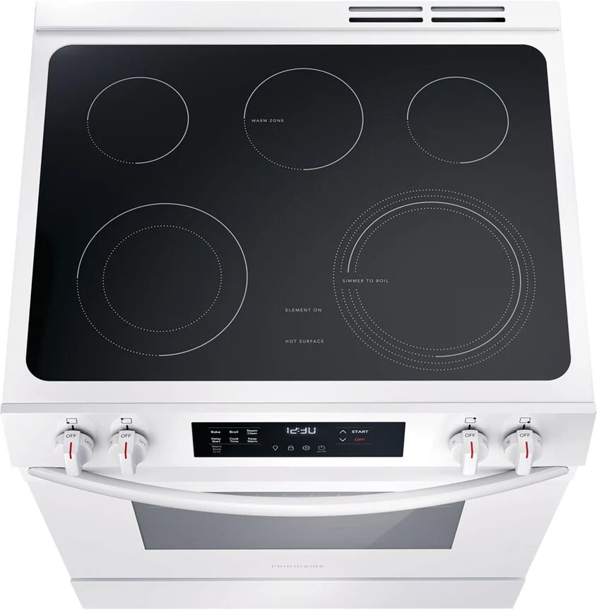 Frigidaire White 30" Front Control Electric Range (5.3 Cu.Ft) - FCFE306CAW - Image 4