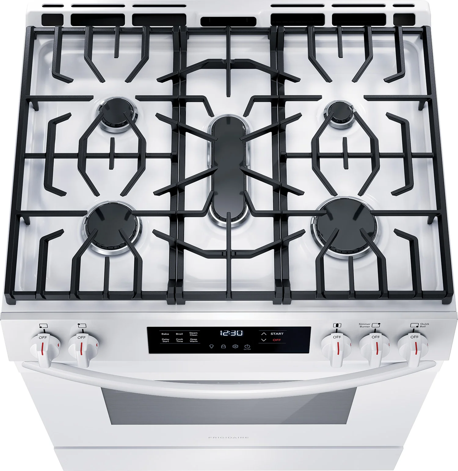 Frigidaire White 30'' Front Control Gas Range (5.1 Cu. Ft) - FCFG3062AW - Image 7