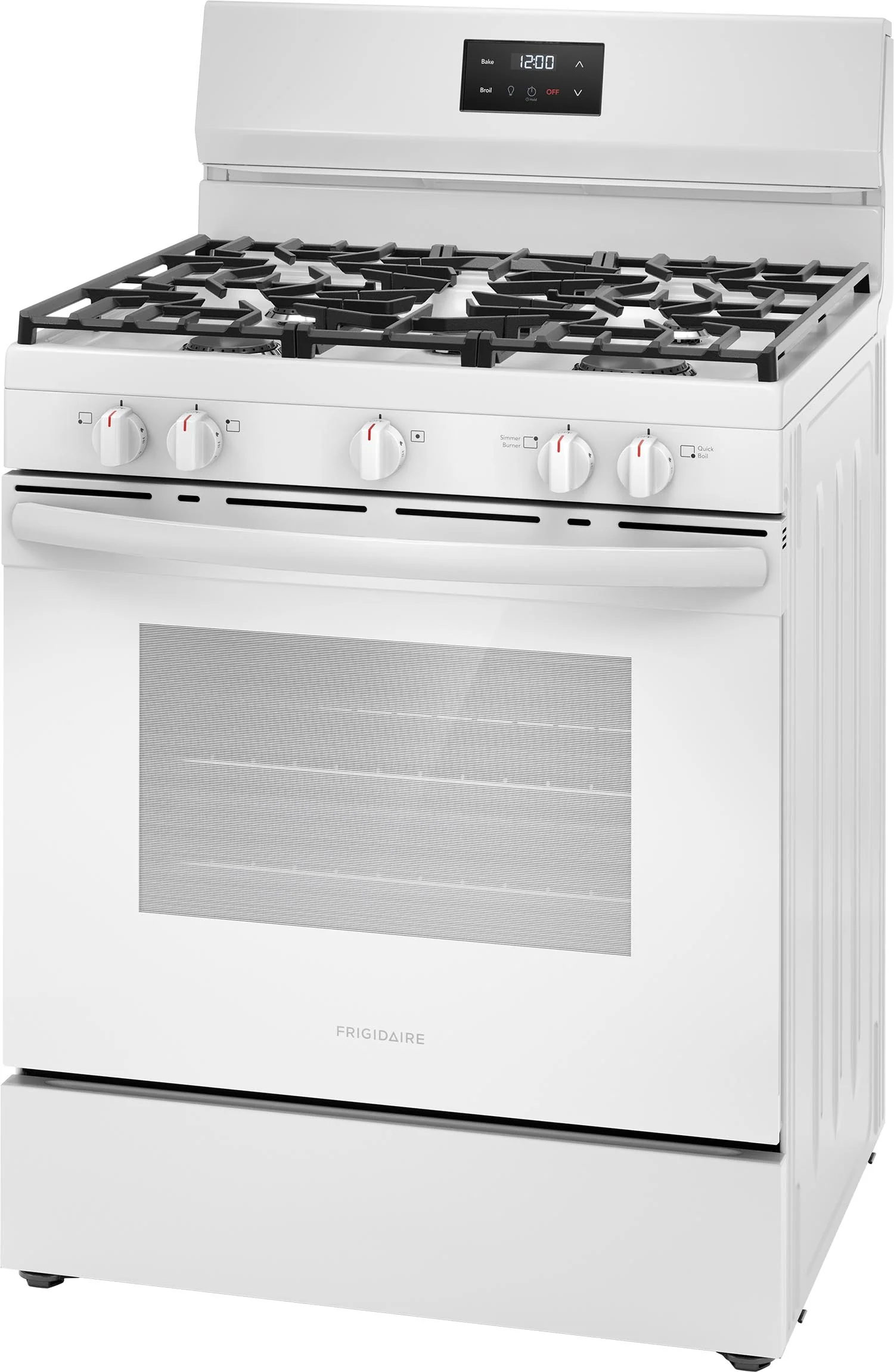 Frigidaire White 30" Gas Range (5.1 Cu. Ft) - FCRG3052BW - Image 2