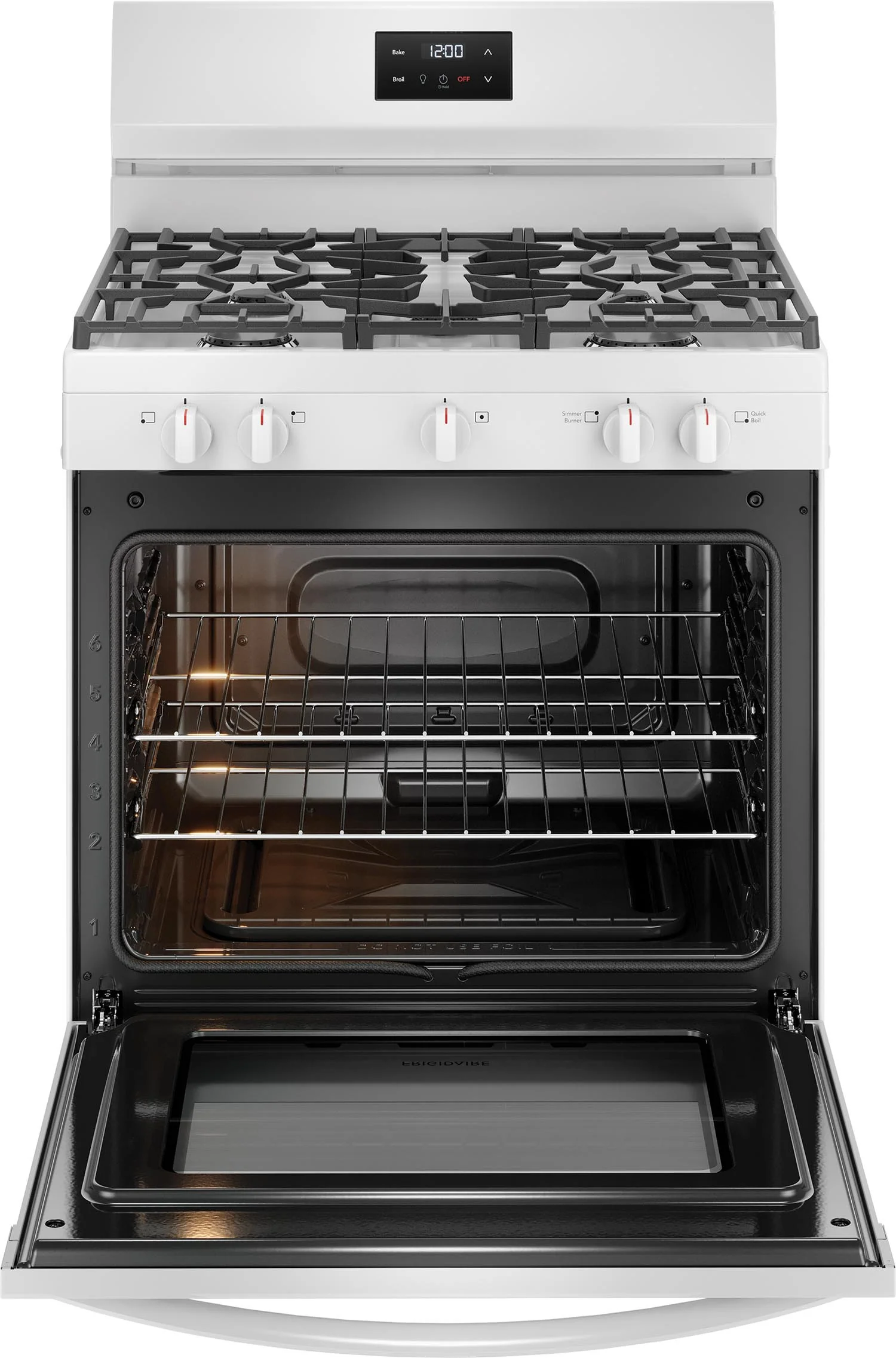 Frigidaire White 30" Gas Range (5.1 Cu. Ft) - FCRG3052BW - Image 3