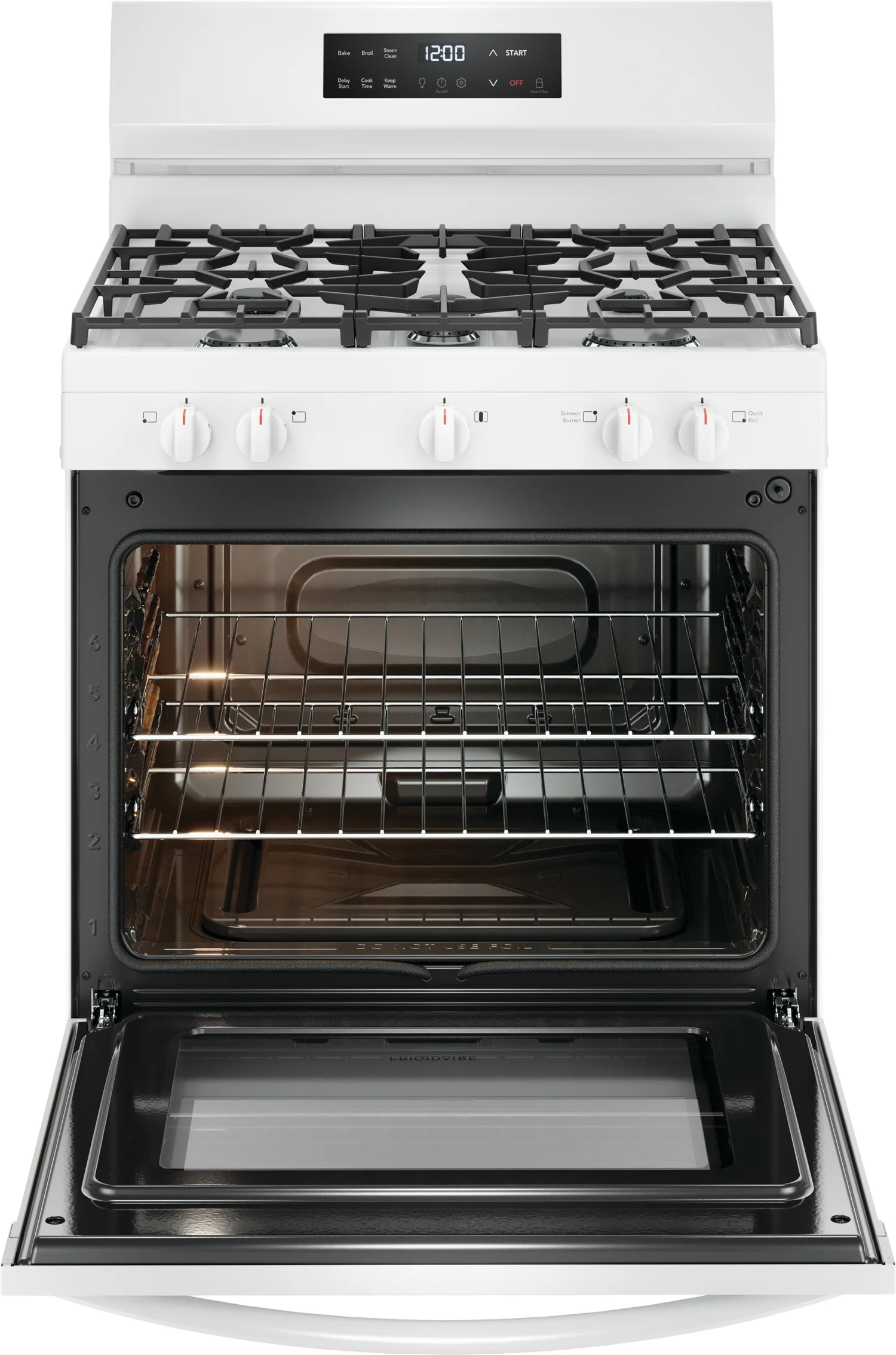 Frigidaire White 30" Gas Range with Quick Boil and Even Baking Technology (5.1 Cu. Ft) - FCRG3062AW - Image 3