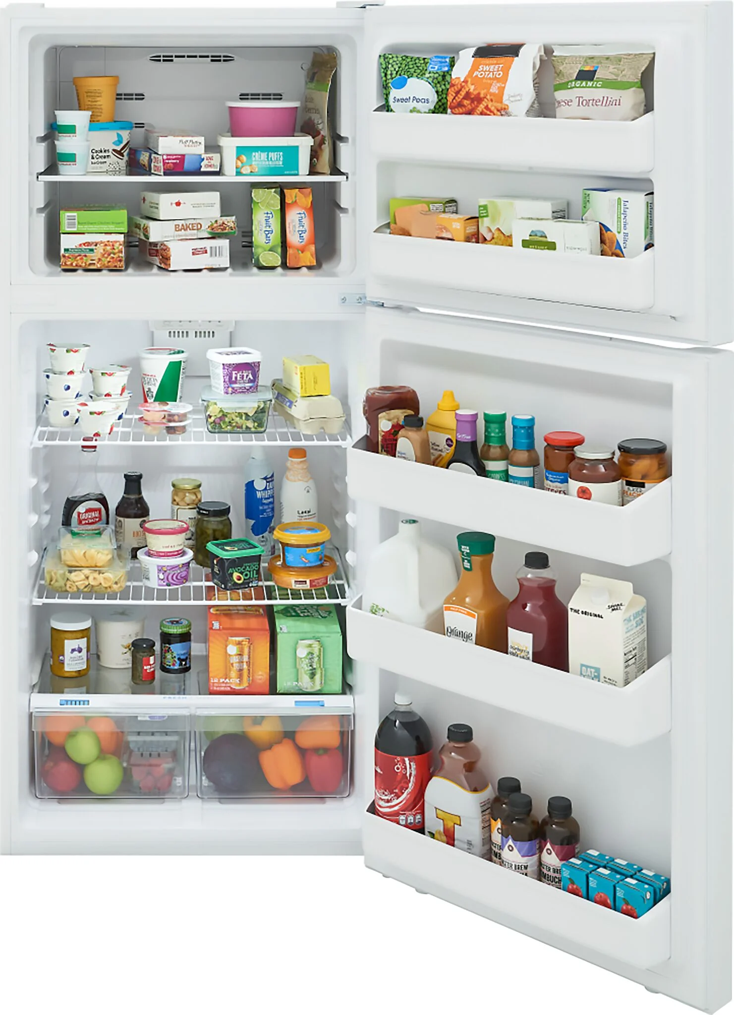 Frigidaire 29.5" 18.17 Cu. Ft. White Top-Freezer Refrigerator - FFHT1814YW - Image 4