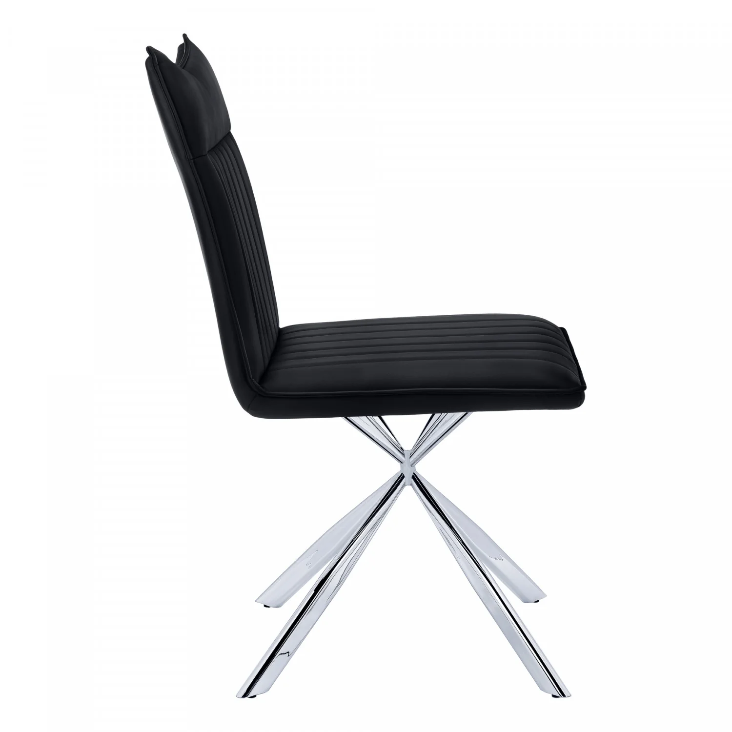 Fulton Dining Chair - Black/Chrome - Set Of Two - Image 8