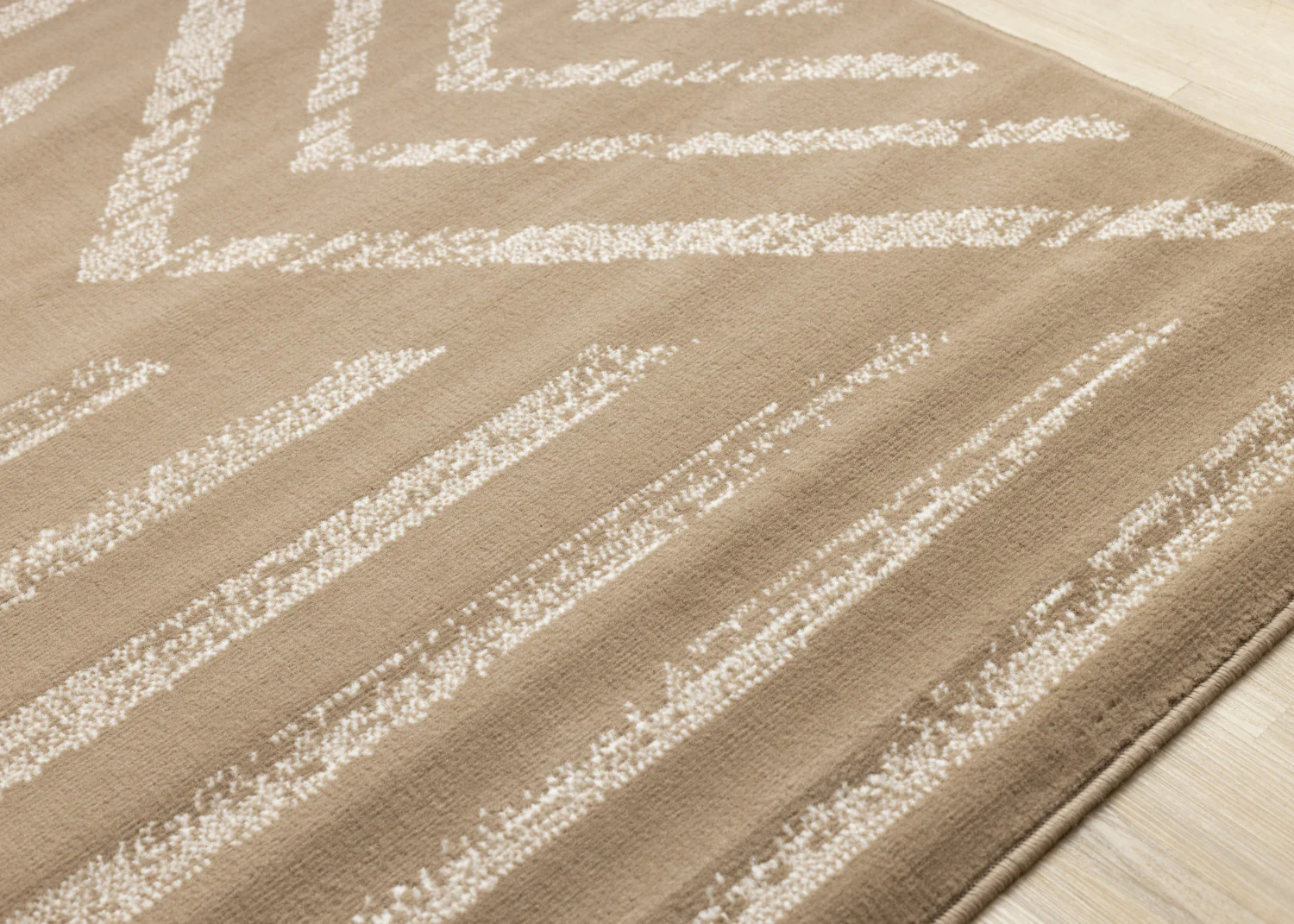 Functional Contemporary Lines Area Rug - 5' X 8' - Brown/Cream - Image 4