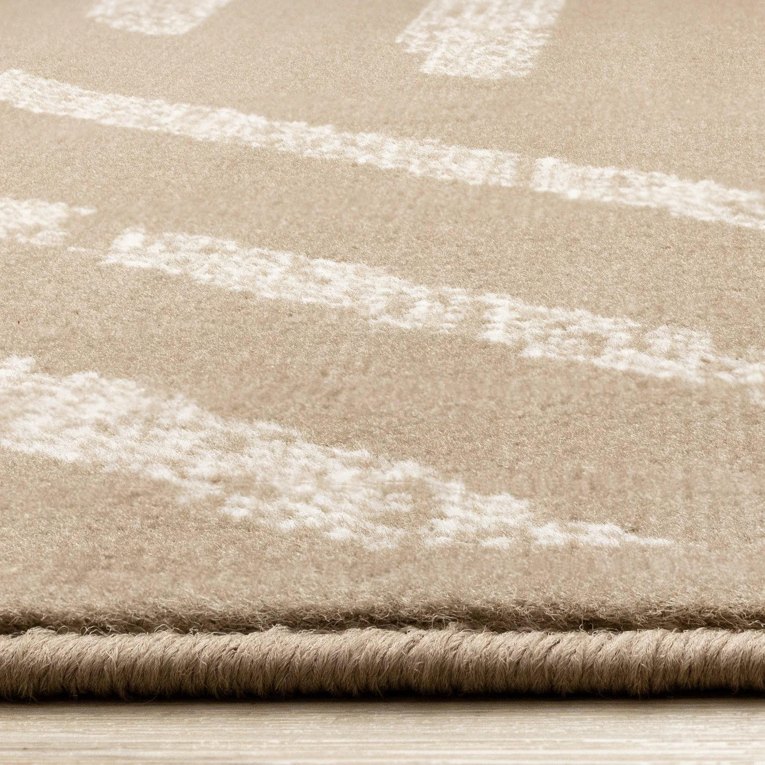 Functional Contemporary Lines Area Rug - 8' X 11' - Brown/Cream - Image 5