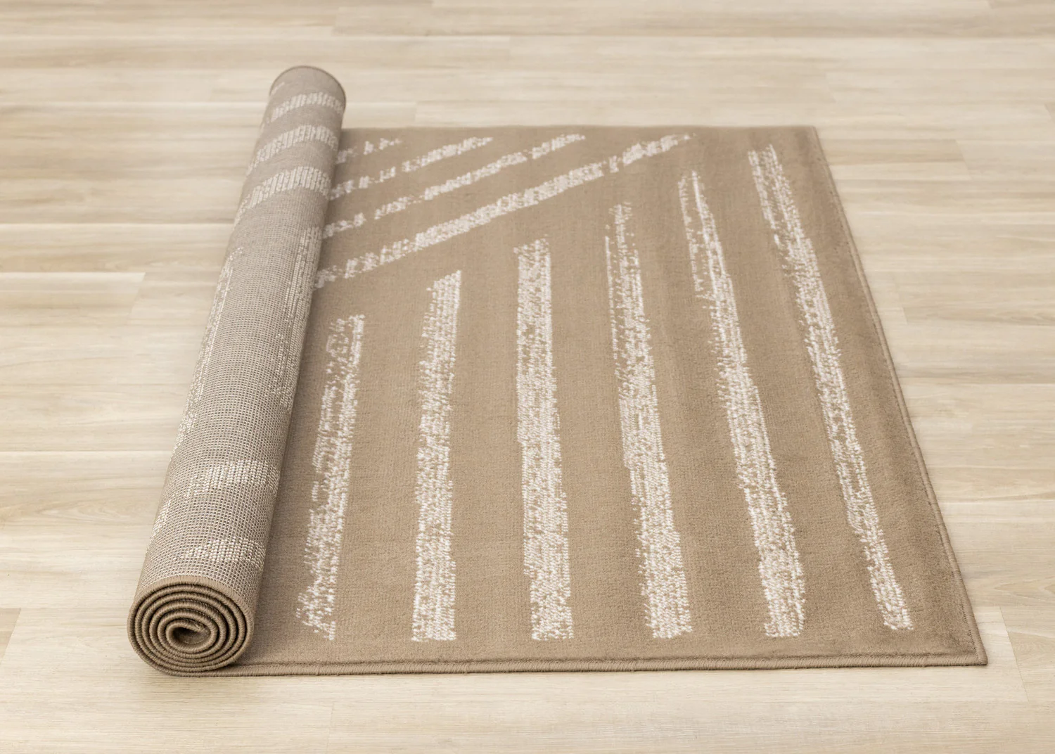 Functional Contemporary Lines Area Rug - 8' X 11' - Brown/Cream - Image 8