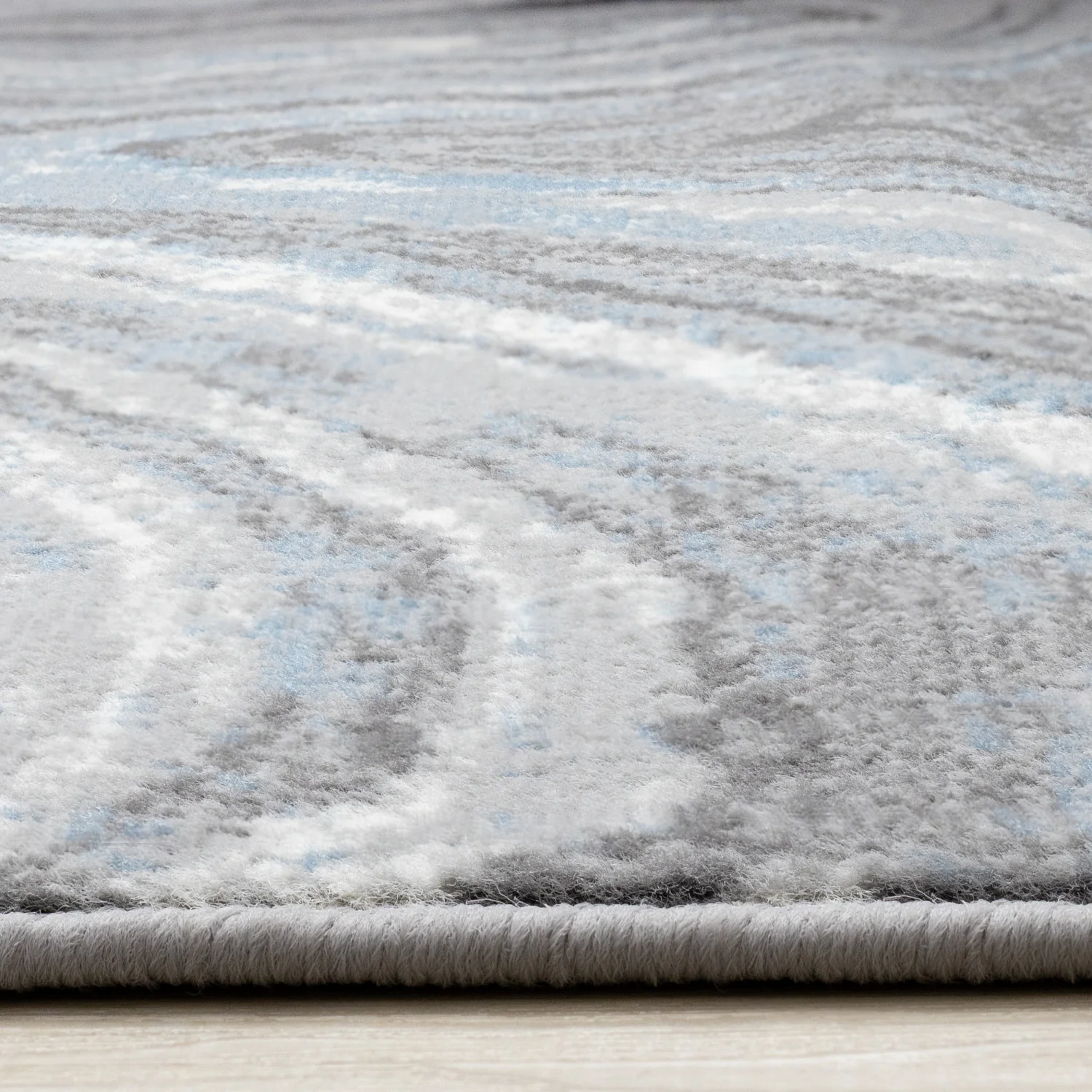 Functional Modern Area Rug - 5' X 8' - Blue/Grey - Image 5