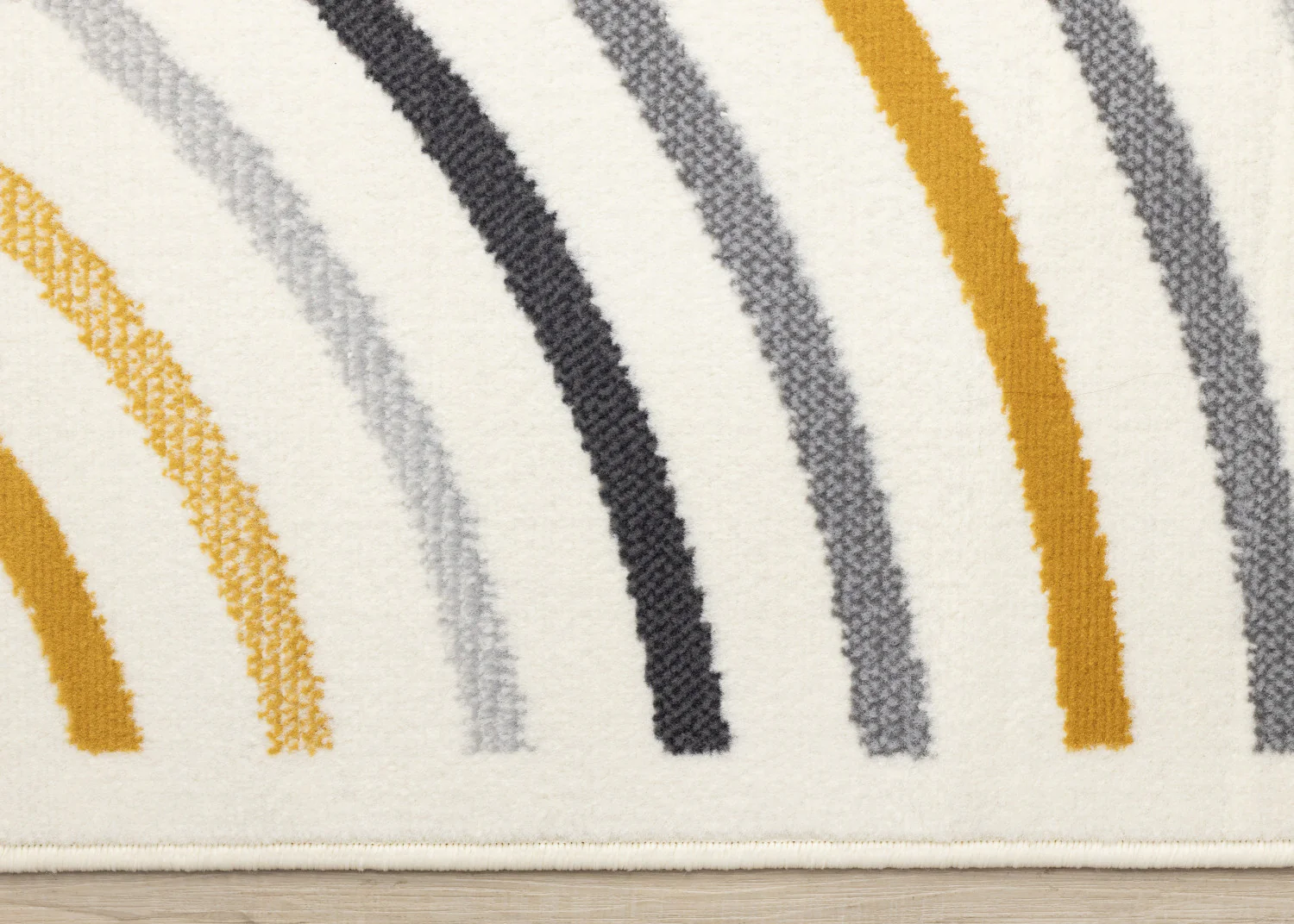 Functional Modern Curves Area Rug - 5' X 8' - Cream/Yellow - Image 9