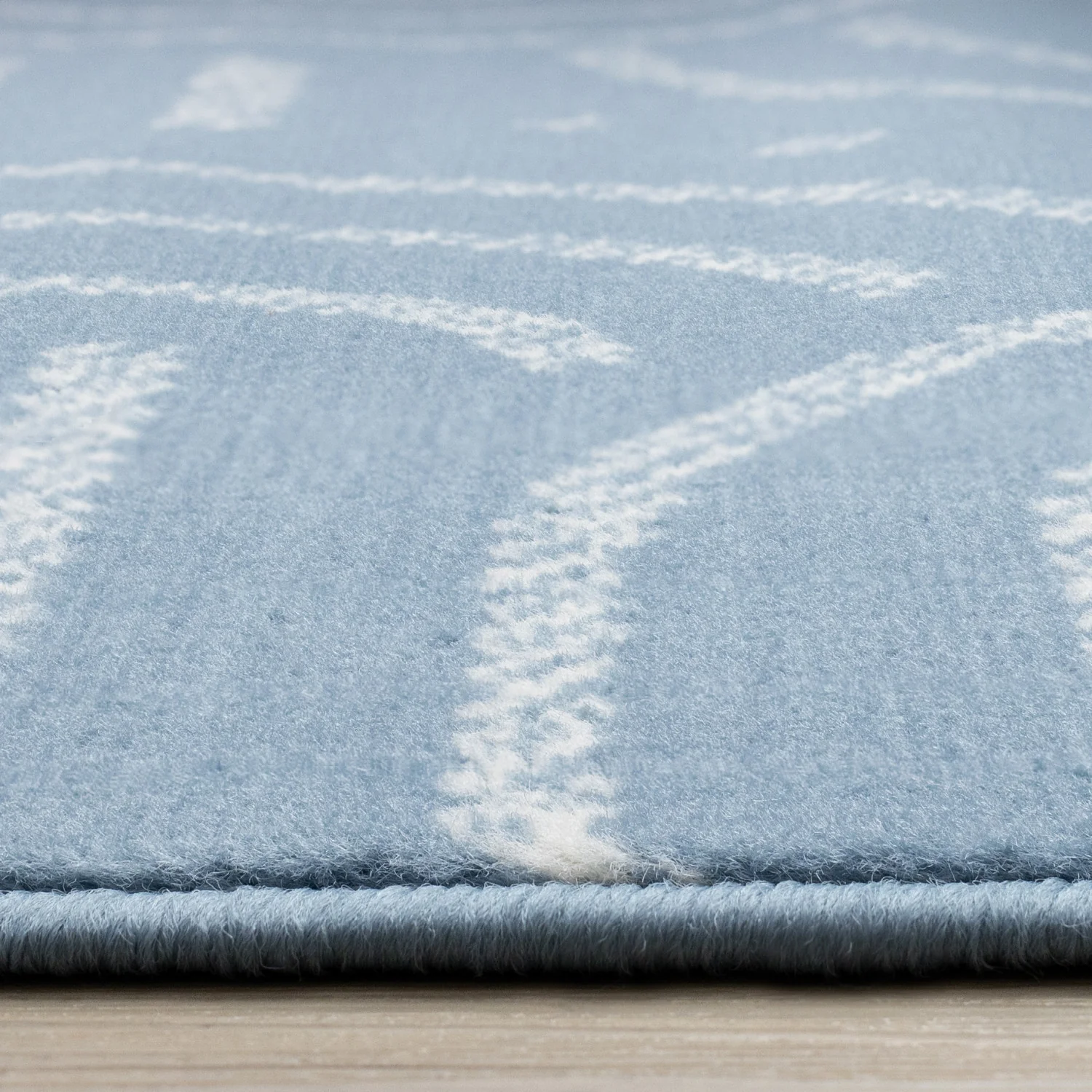Functional Modern Links Area Rug - 8' X 11' - Blue/Cream - Image 5