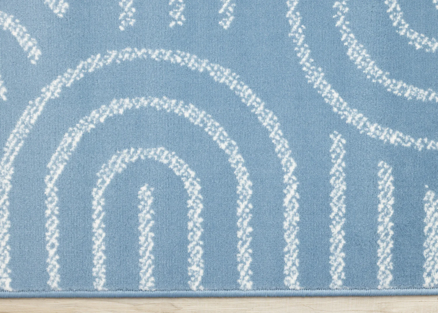 Functional Modern Links Area Rug - 8' X 11' - Blue/Cream - Image 9