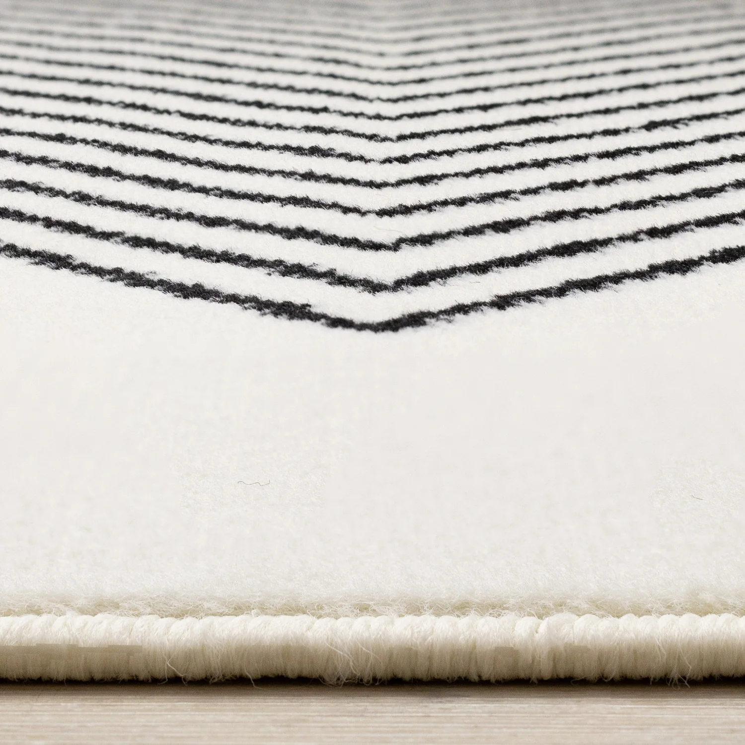 Functional Modern Soundwaves Area Rug - 8' X 11' - White/Black - Image 5