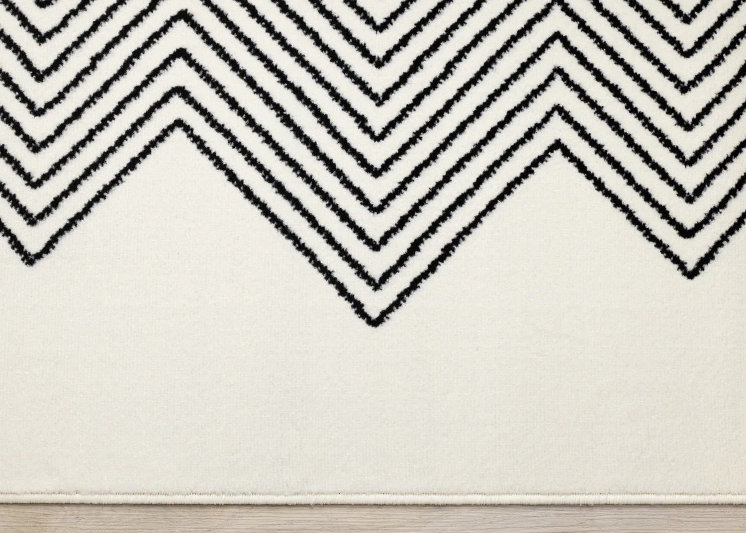 Functional Modern Soundwaves Area Rug - 8' X 11' - White/Black - Image 9