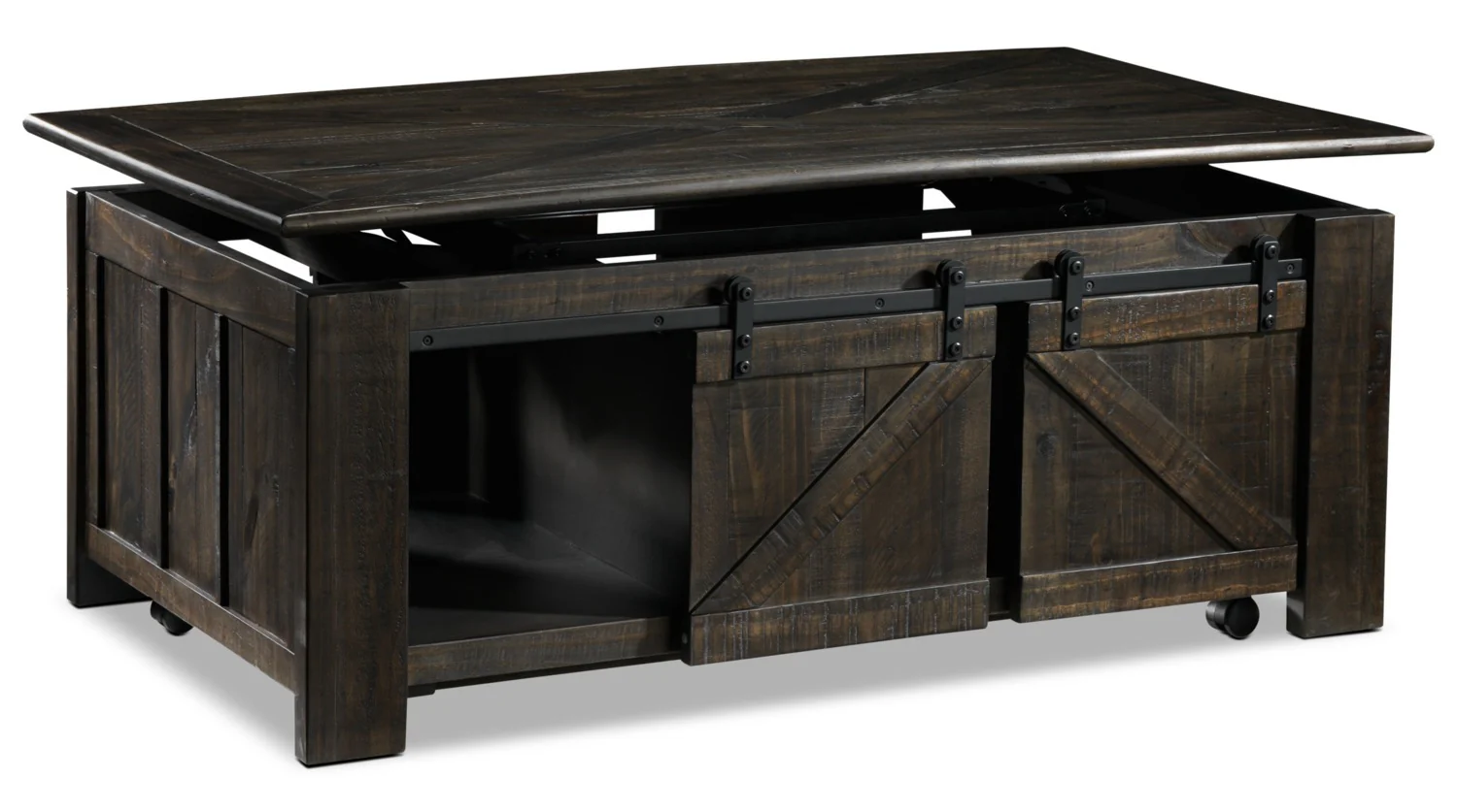 Gable 50" Lift-Top Coffee Table - Weathered Charcoal - Image 2