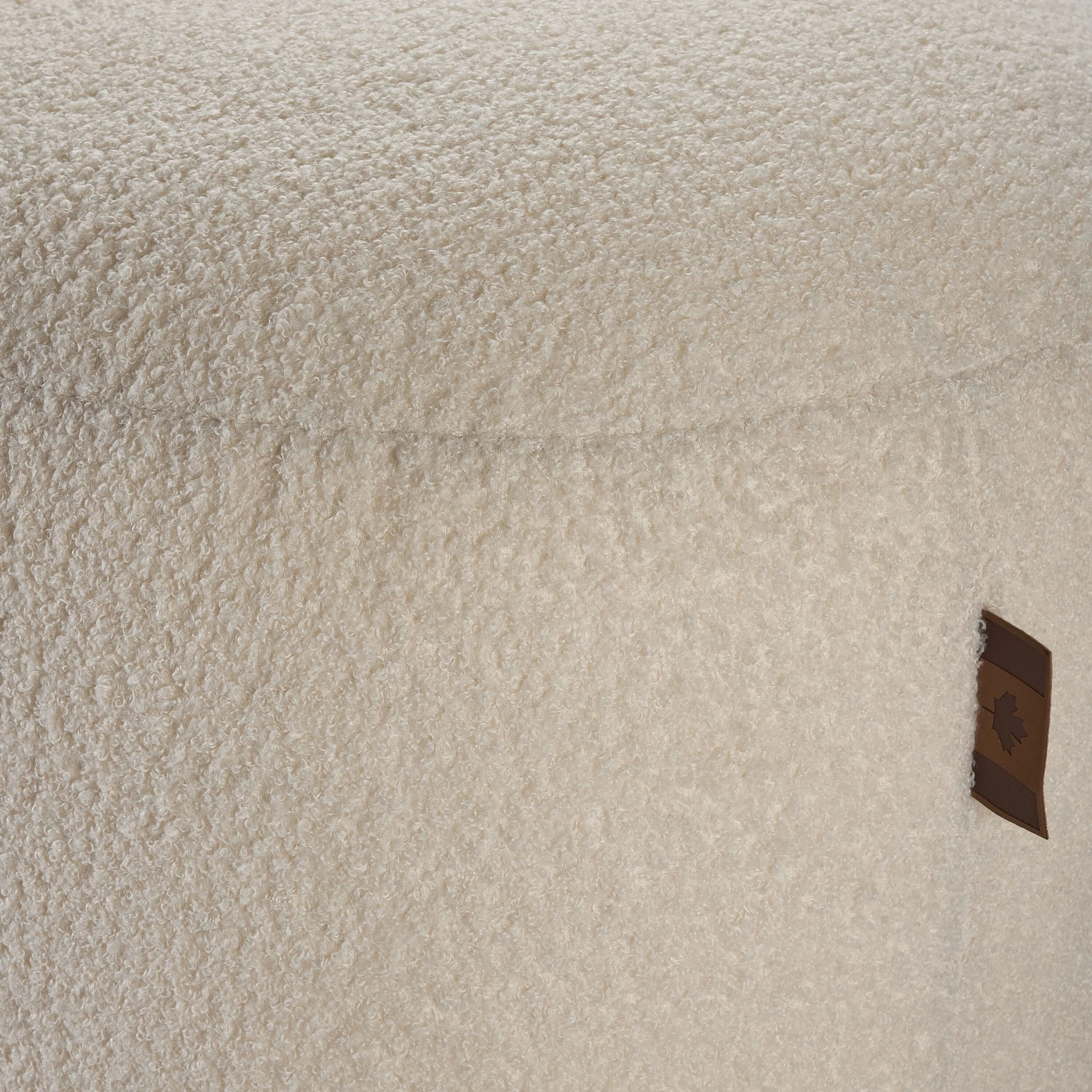Gannon Ottoman Round - Beige Teddy - Image 2