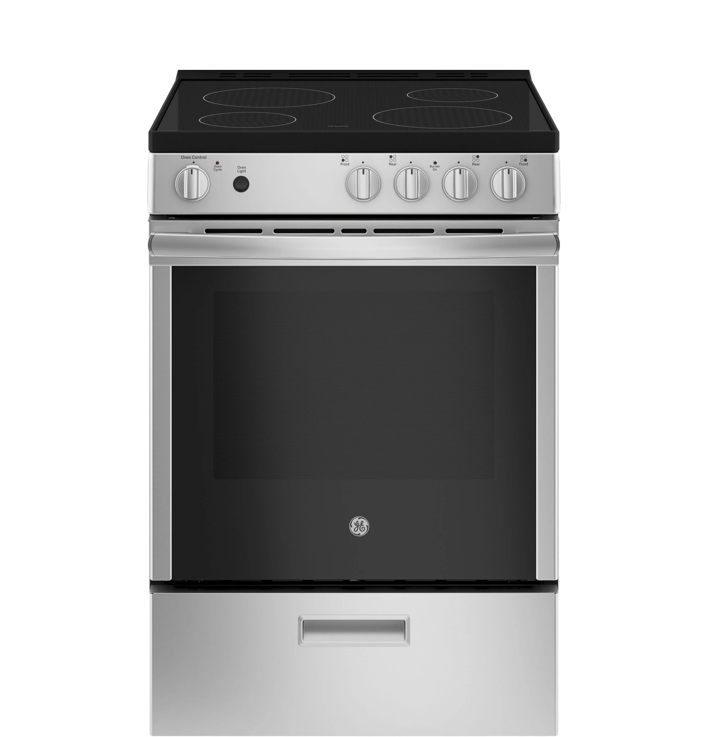 GE 24" Stainless Steel Freestanding Electric Range (2.9 Cu. Ft.) - JCAS640RMSS - Image 2
