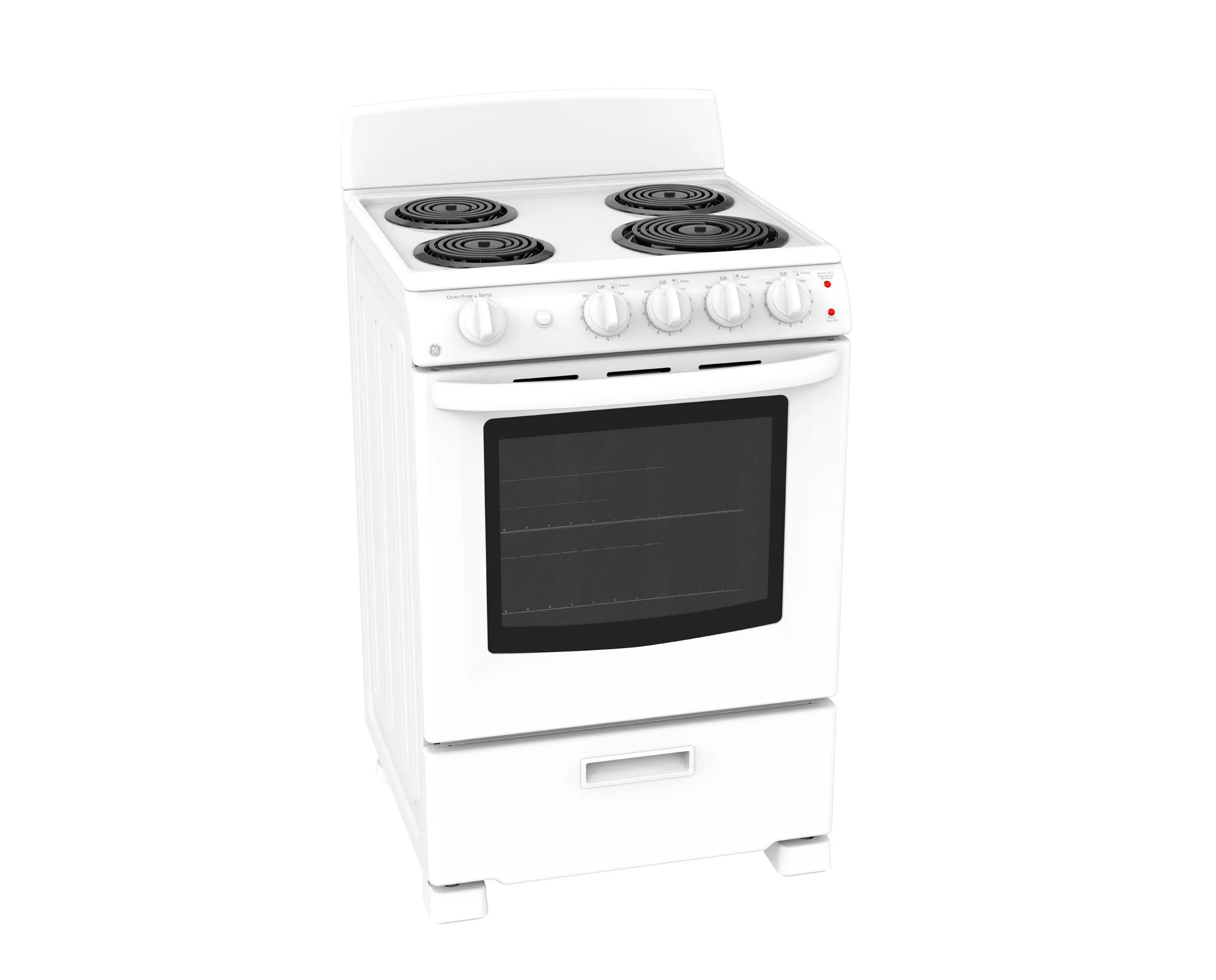GE 24" White Freestanding Electric Range (2.9 Cu. Ft.) - JCAS300DMWW - Image 2