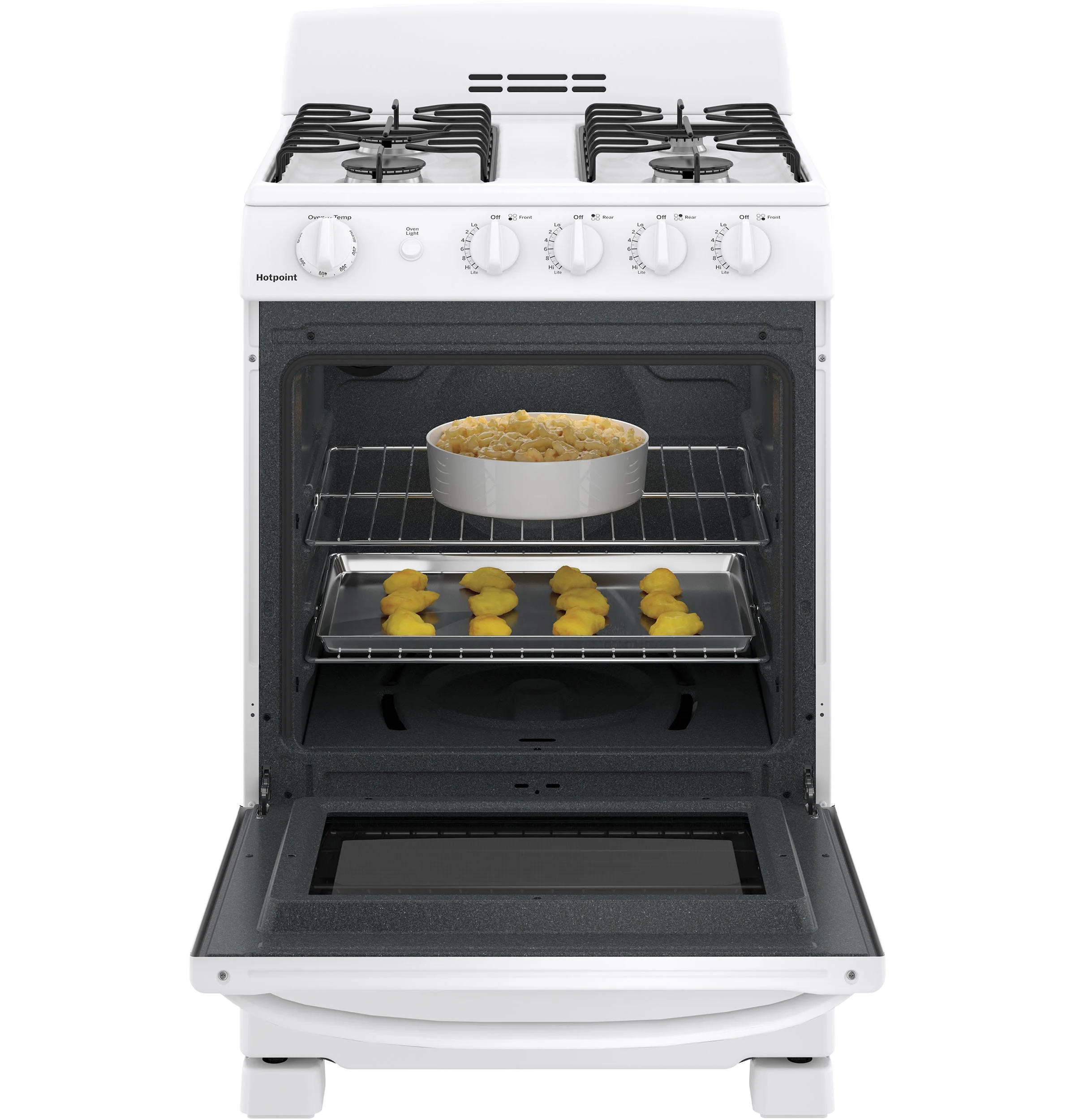 GE 24" White Freestanding Gas Range (2.9 Cu. Ft.) - JCGAS300DMWW - Image 7