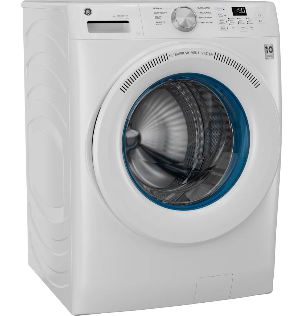 GE 5.3 cu. ft. (IEC) Capacity Front Load Washer with UltraFresh Vent System White - GFW350SSYWW - Image 4