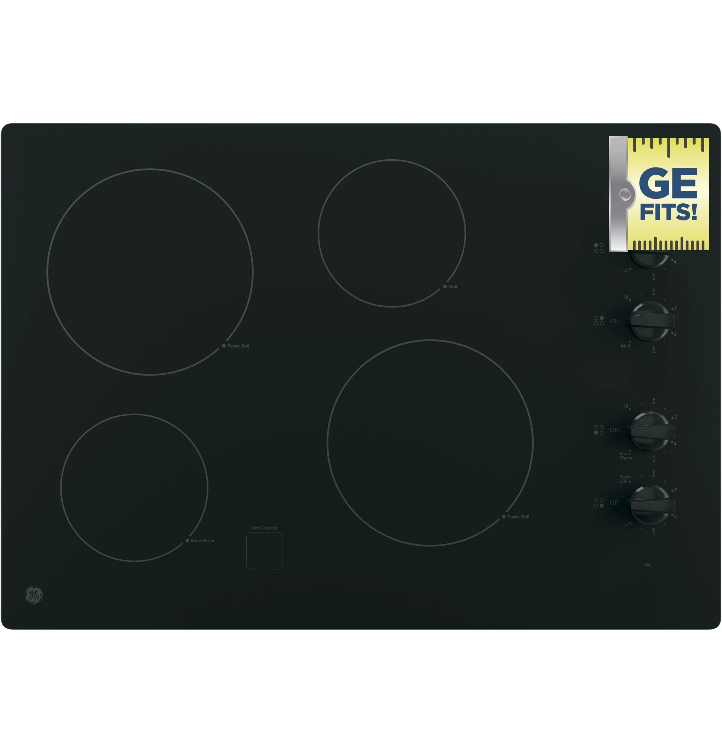 GE Black on Black 30" Electric Cooktop - JP3030DJBB - Image 3