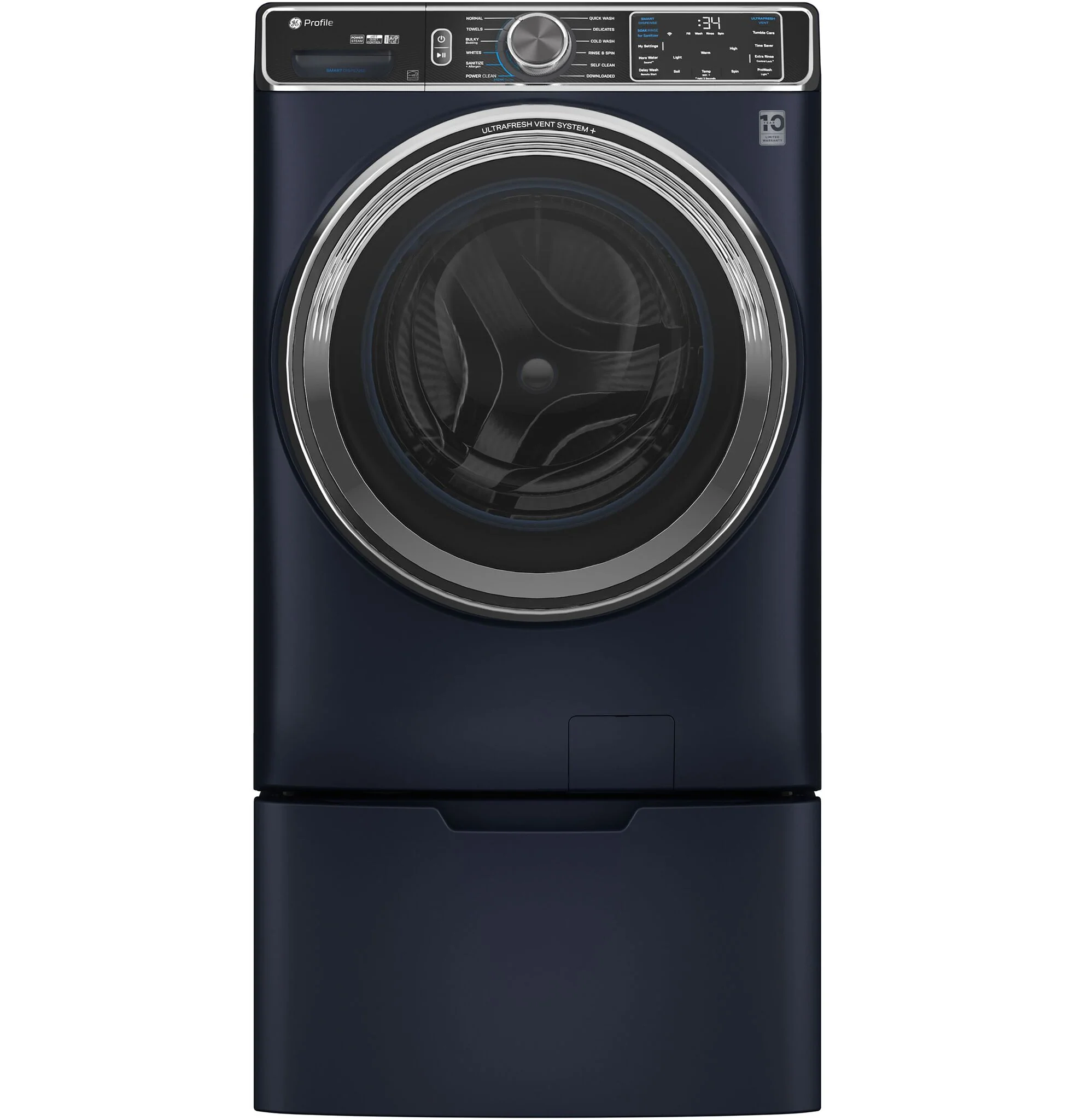 GE Profile Blue Sapphire Smart Steam Front Load Washer with SmartDispense (6.1 cu. ft) - PFW870SPVRS - Image 4