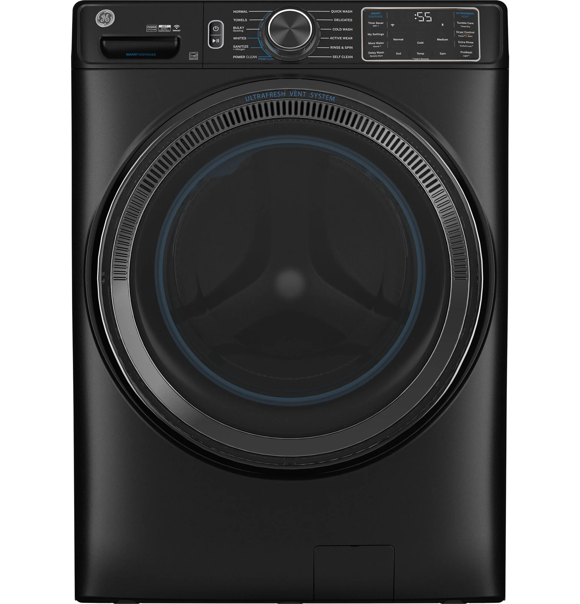 GE Carbon Graphite Smart Steam Front Load Washer with SmartDispense (5.8 cu.ft) & Electric Dryer (7.8 Cu.Ft.) - GFW655SPVDS/GFD65ESMVDS - Image 2