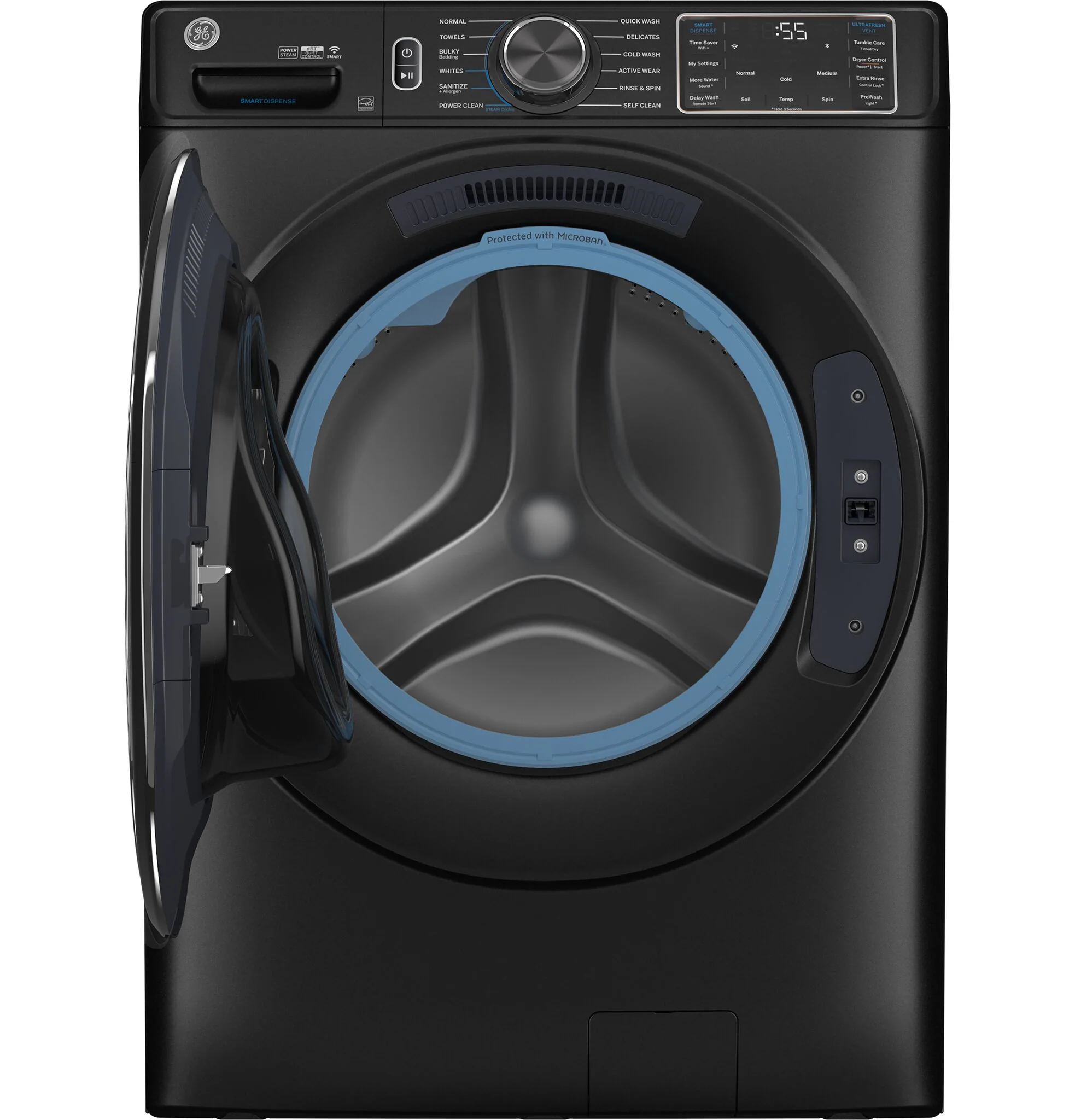 GE Carbon Graphite Smart Steam Front Load Washer with SmartDispense (5.8 cu.ft) & Electric Dryer (7.8 Cu.Ft.) - GFW655SPVDS/GFD65ESMVDS - Image 3