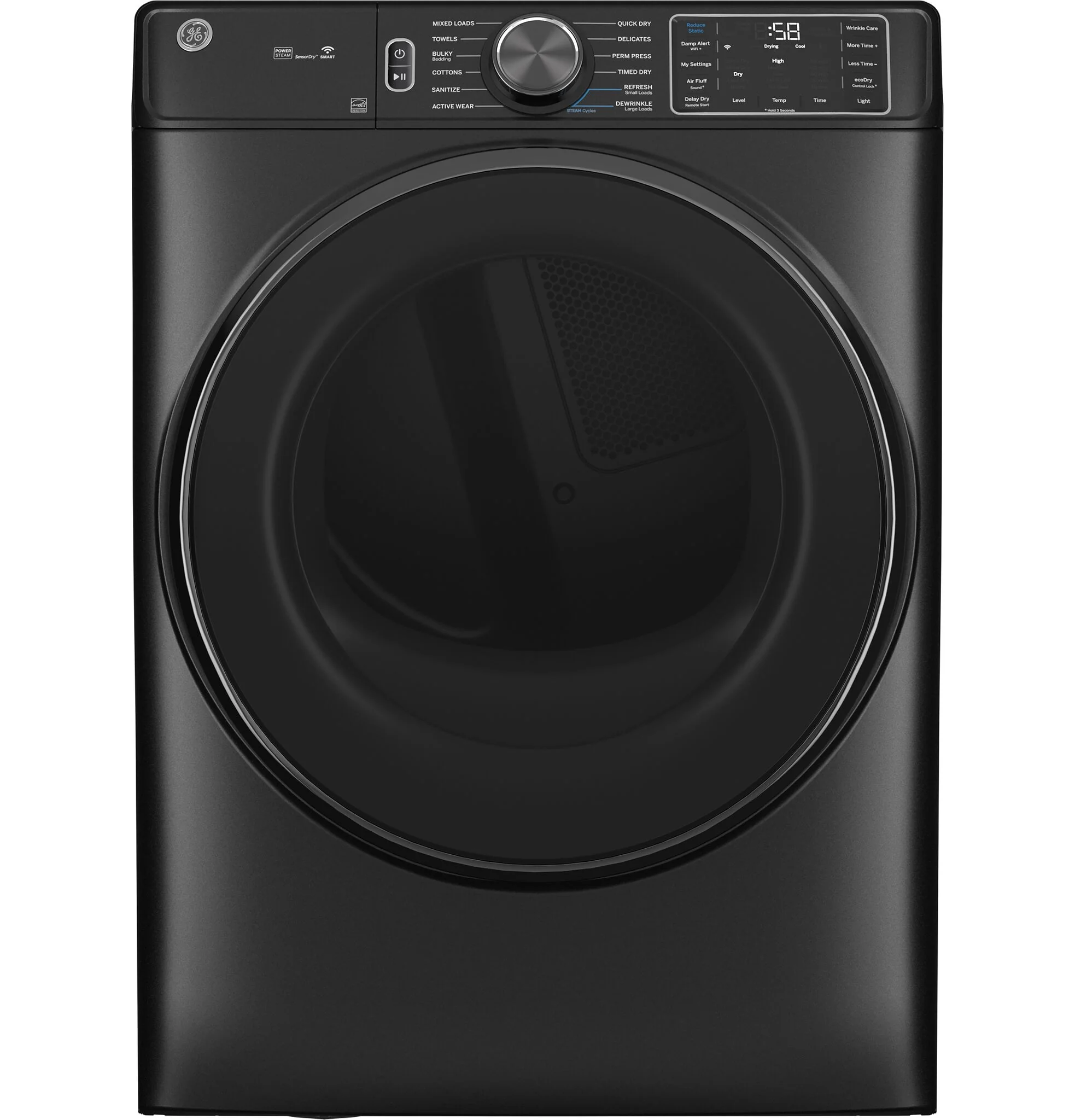 GE Carbon Graphite Smart Steam Front Load Washer with SmartDispense (5.8 cu.ft) & Electric Dryer (7.8 Cu.Ft.) - GFW655SPVDS/GFD65ESMVDS - Image 7