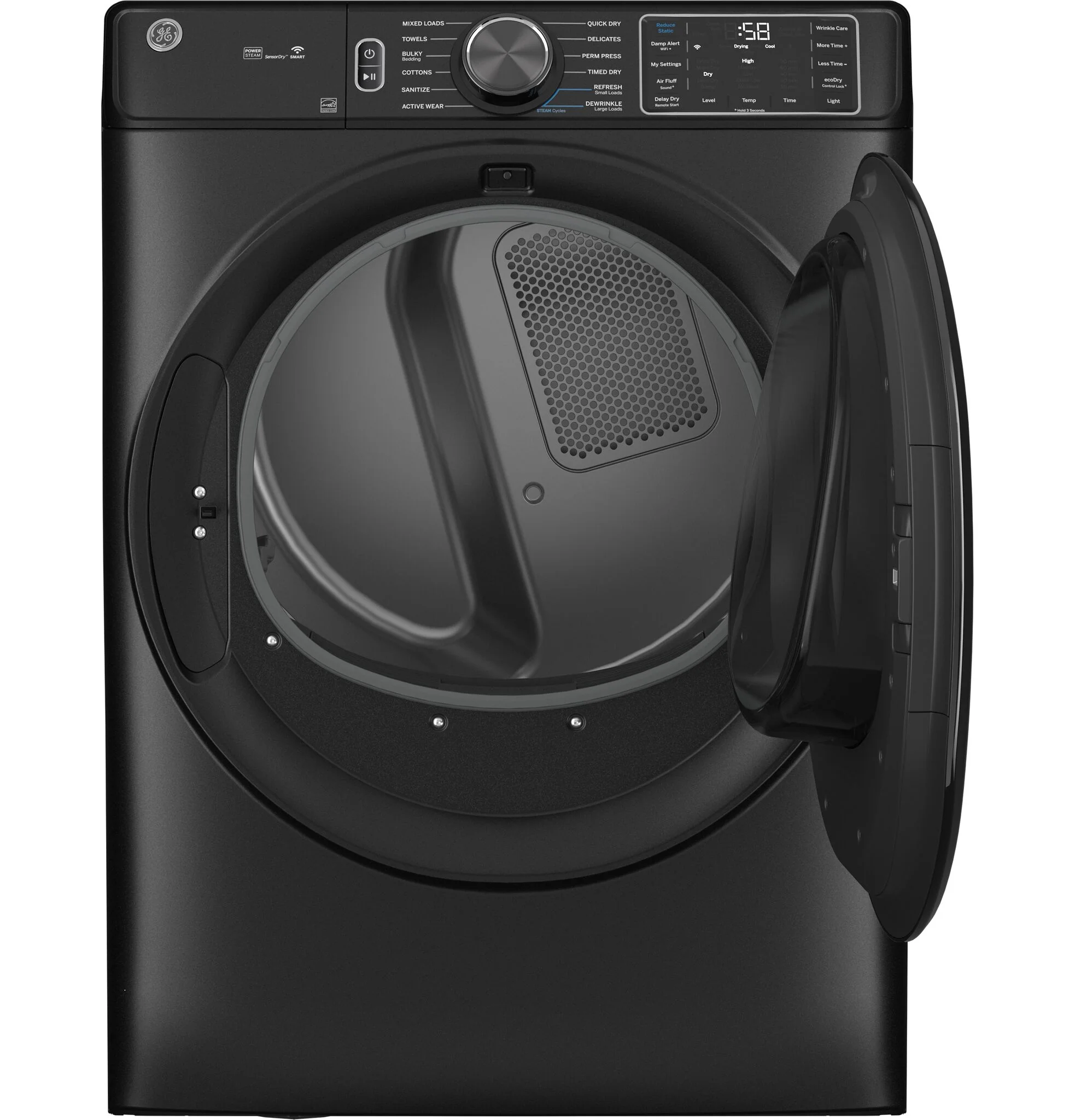 GE Carbon Graphite Smart Steam Front Load Washer with SmartDispense (5.8 cu.ft) & Electric Dryer (7.8 Cu.Ft.) - GFW655SPVDS/GFD65ESMVDS - Image 8