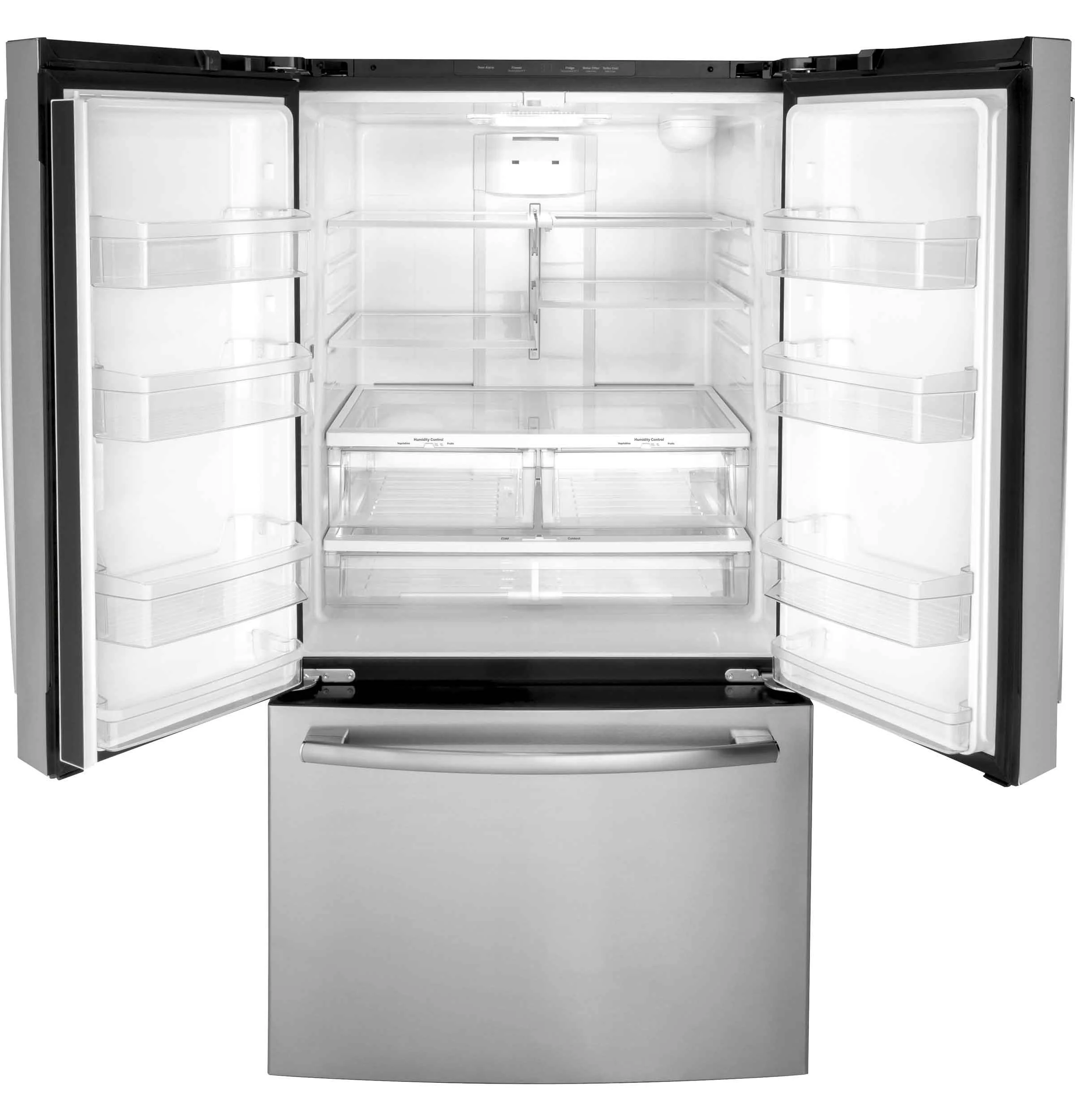 GE 35.75" 26.7 Cu. Ft. Fingerprint Resistant Stainlees Steel French Door Refrigerator - GNE27JYMFS - Image 3